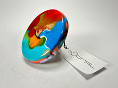 Sobral - Multi-Colour "Munique" K.Polido Resin Ring ( 005145 ) - Size UK P / US 7.5