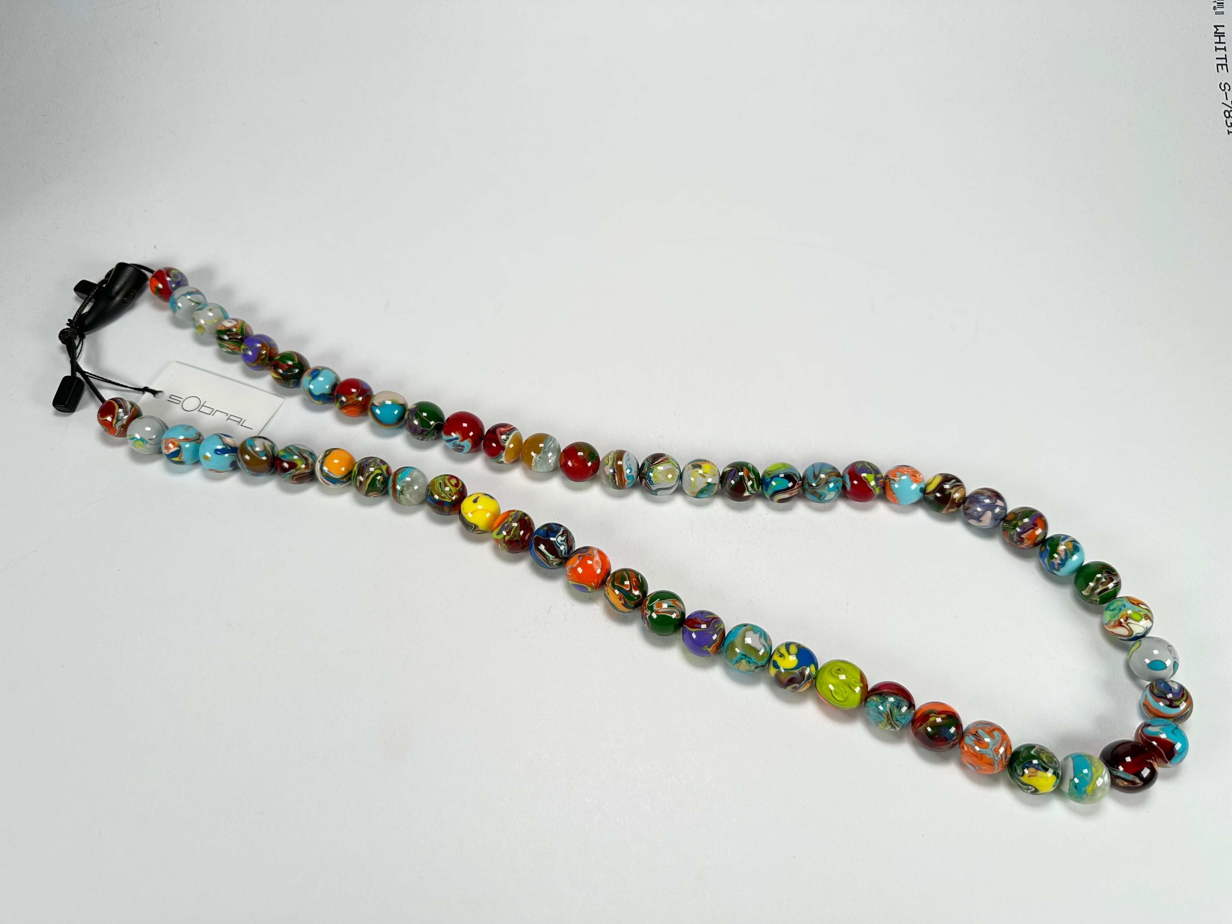 Sobral - Planets "Saturno" Pollock Resin Necklace ( 005451 )