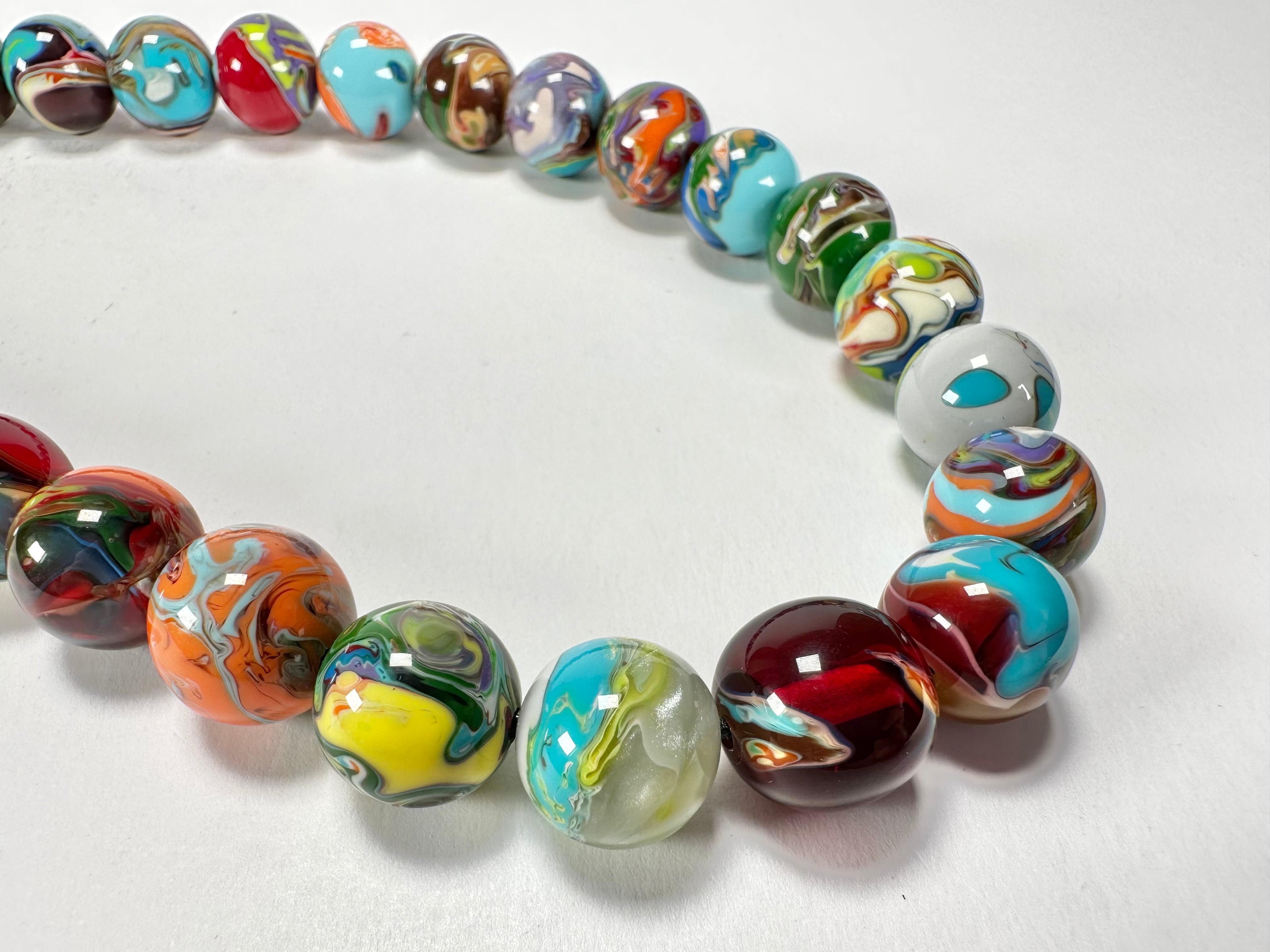 Sobral - Planets "Saturno" Pollock Resin Necklace ( 005451 )