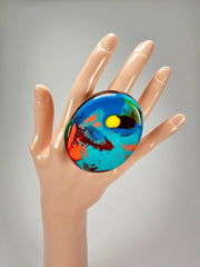 Sobral - Multi-Colour "Munique" K.Polido Resin Ring ( 005145 ) - Size UK Q / US 8