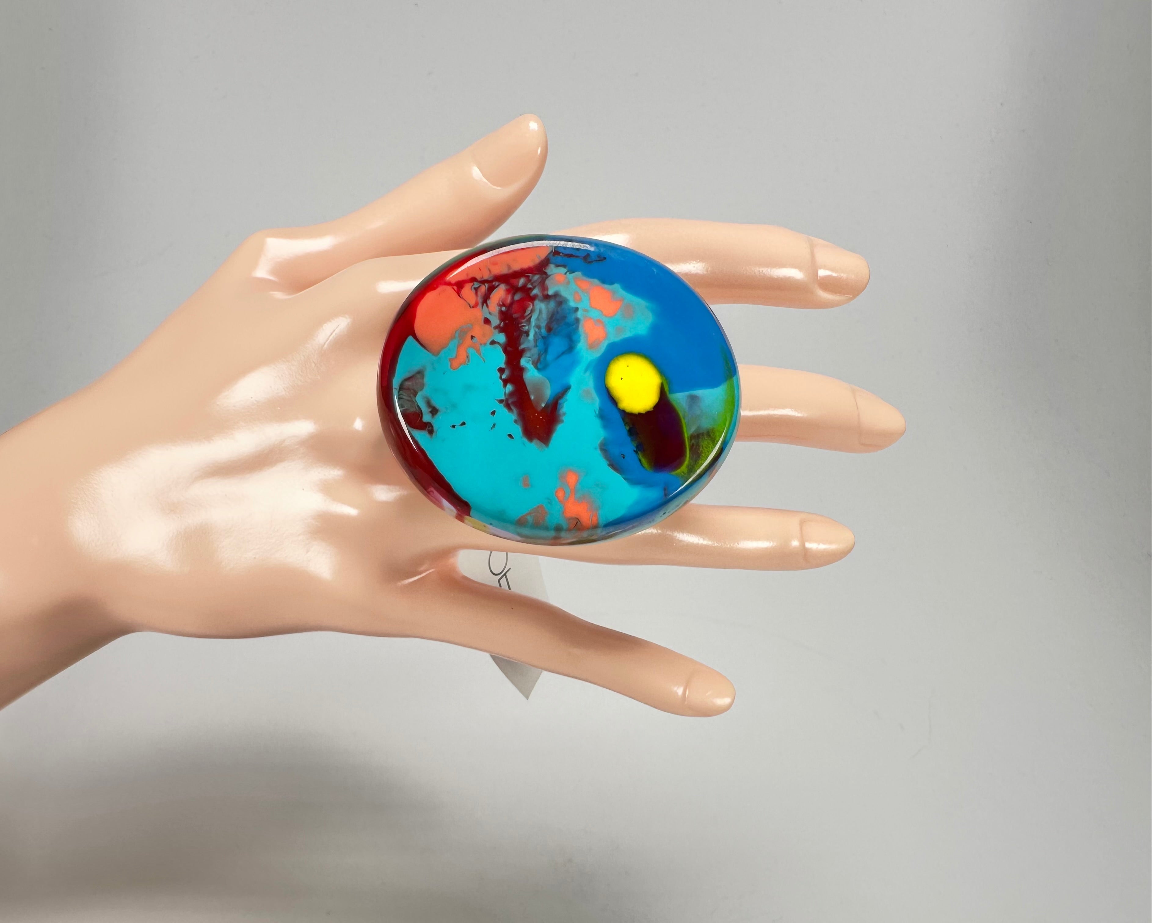 Sobral - Multi-Colour "Munique" K.Polido Resin Ring ( 005145 ) - Size UK Q / US 8