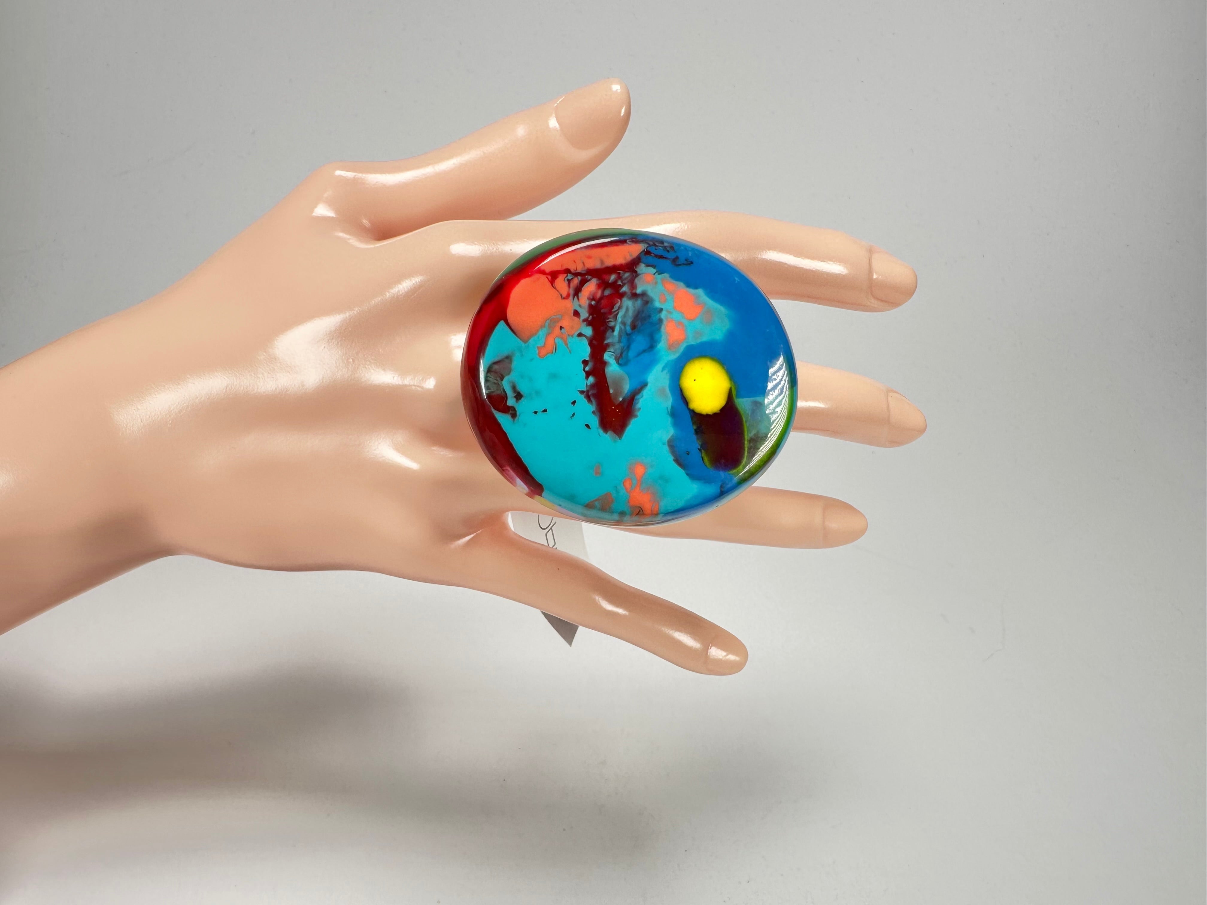 Sobral - Multi-Colour "Munique" K.Polido Resin Ring ( 005145 ) - Size UK Q / US 8