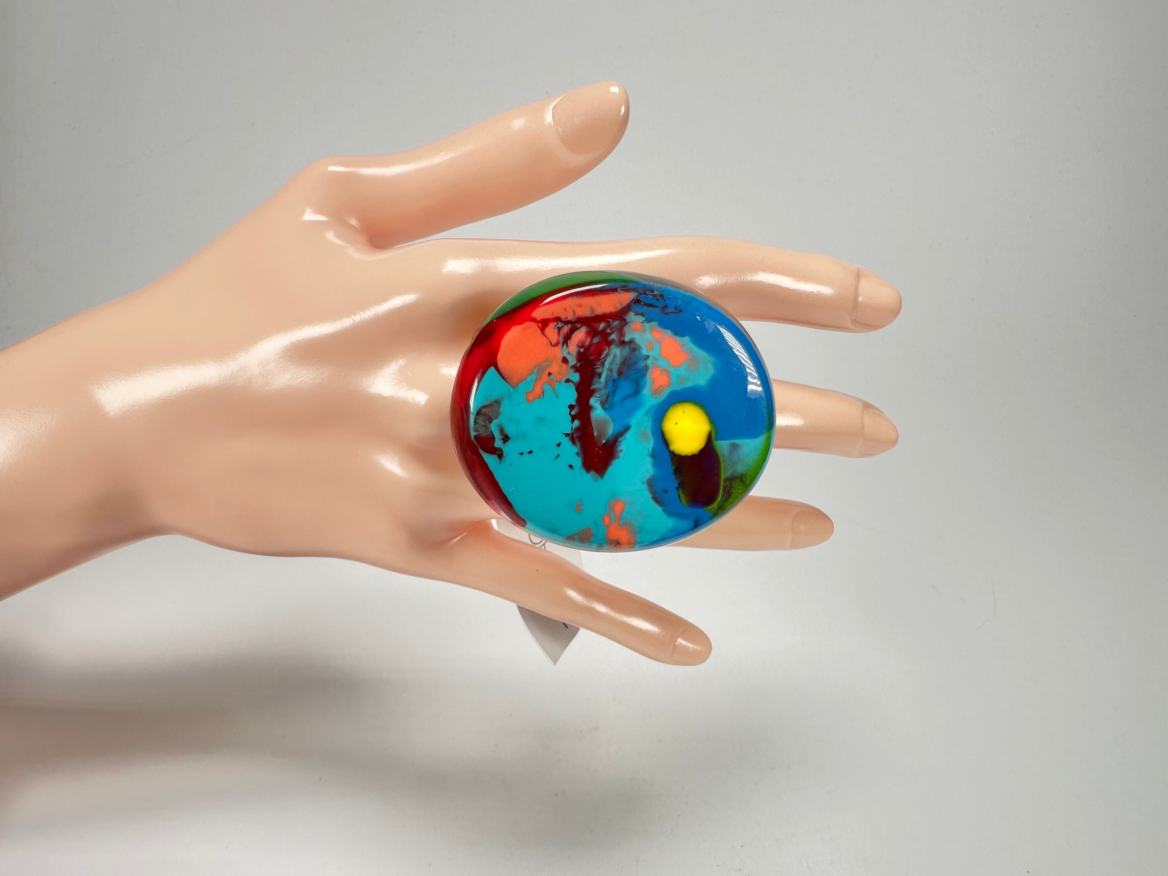 Sobral - Multi-Colour "Munique" K.Polido Resin Ring ( 005145 ) - Size UK Q / US 8