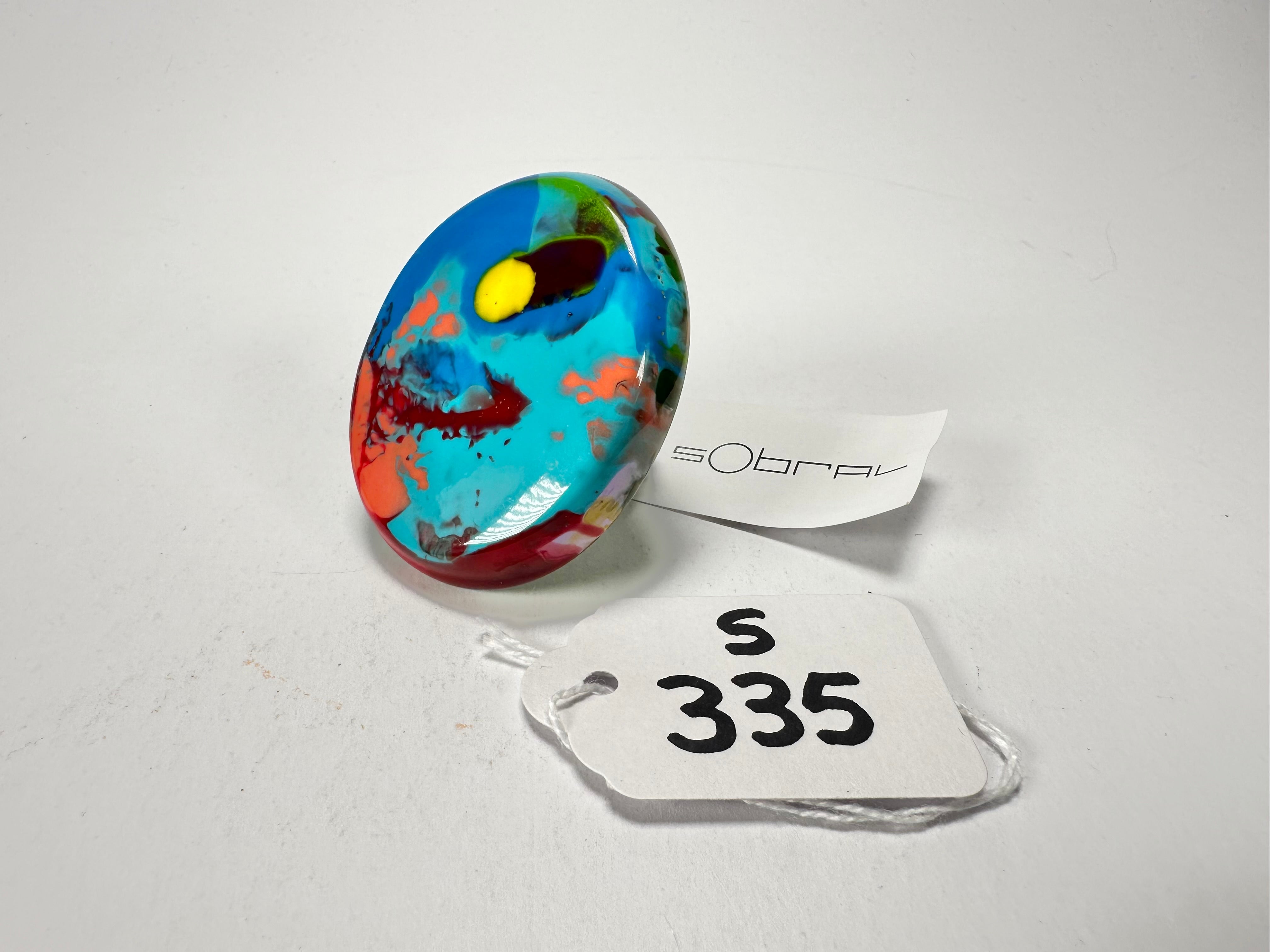 Sobral - Multi-Colour "Munique" K.Polido Resin Ring ( 005145 ) - Size UK Q / US 8