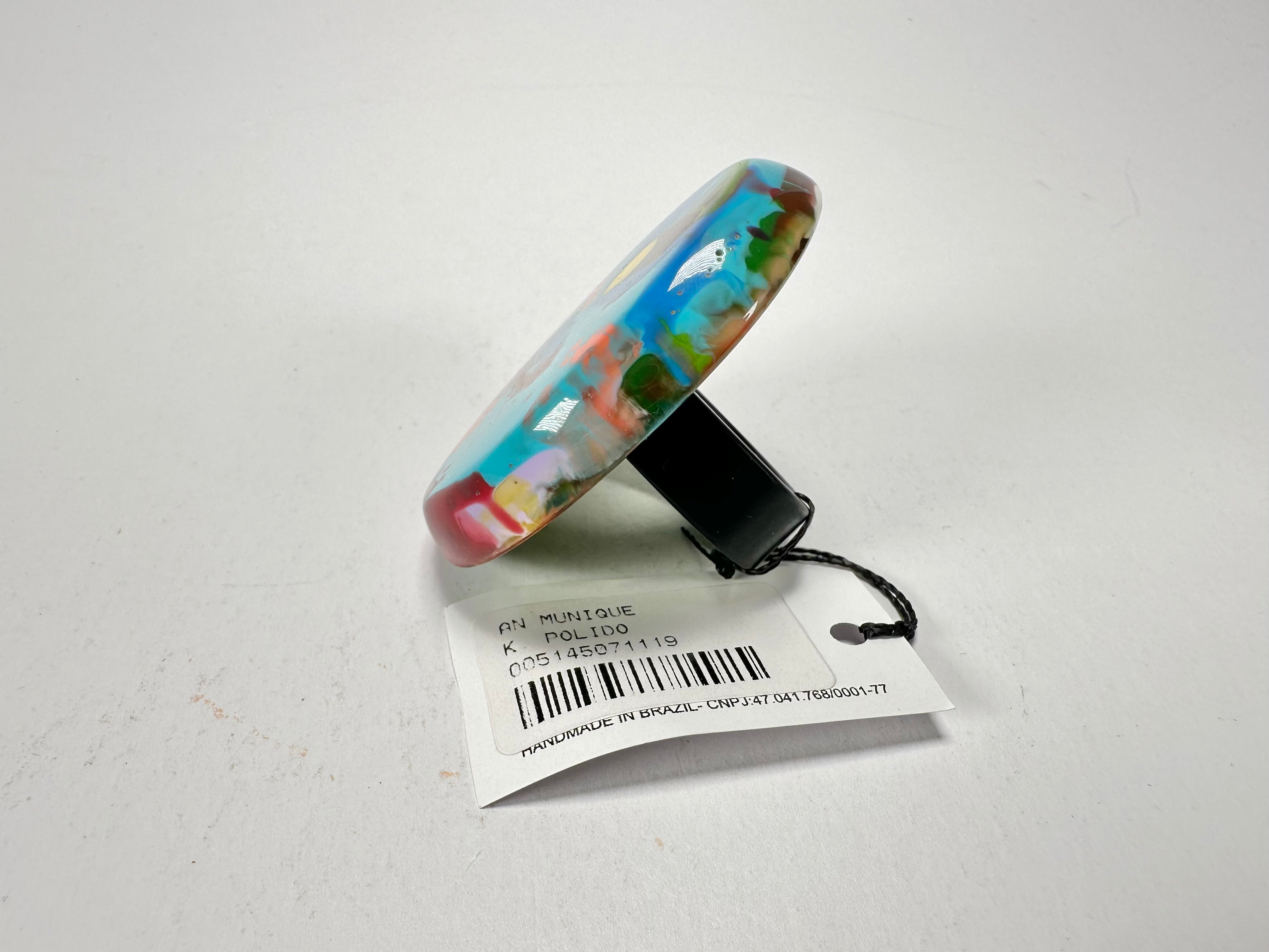 Sobral - Multi-Colour "Munique" K.Polido Resin Ring ( 005145 ) - Size UK Q / US 8
