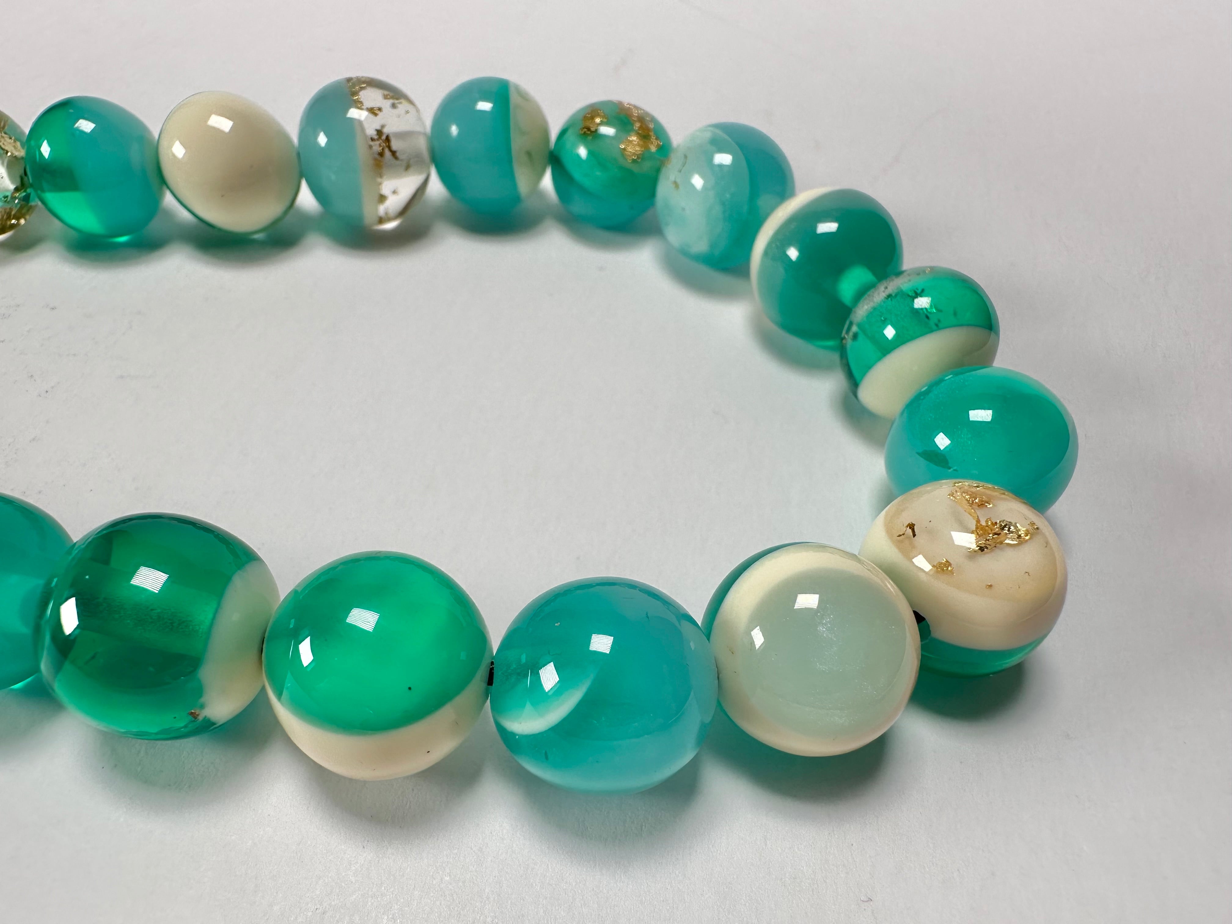 Sobral - Planets "Urano" Neptune Resin Necklace ( 005452 )