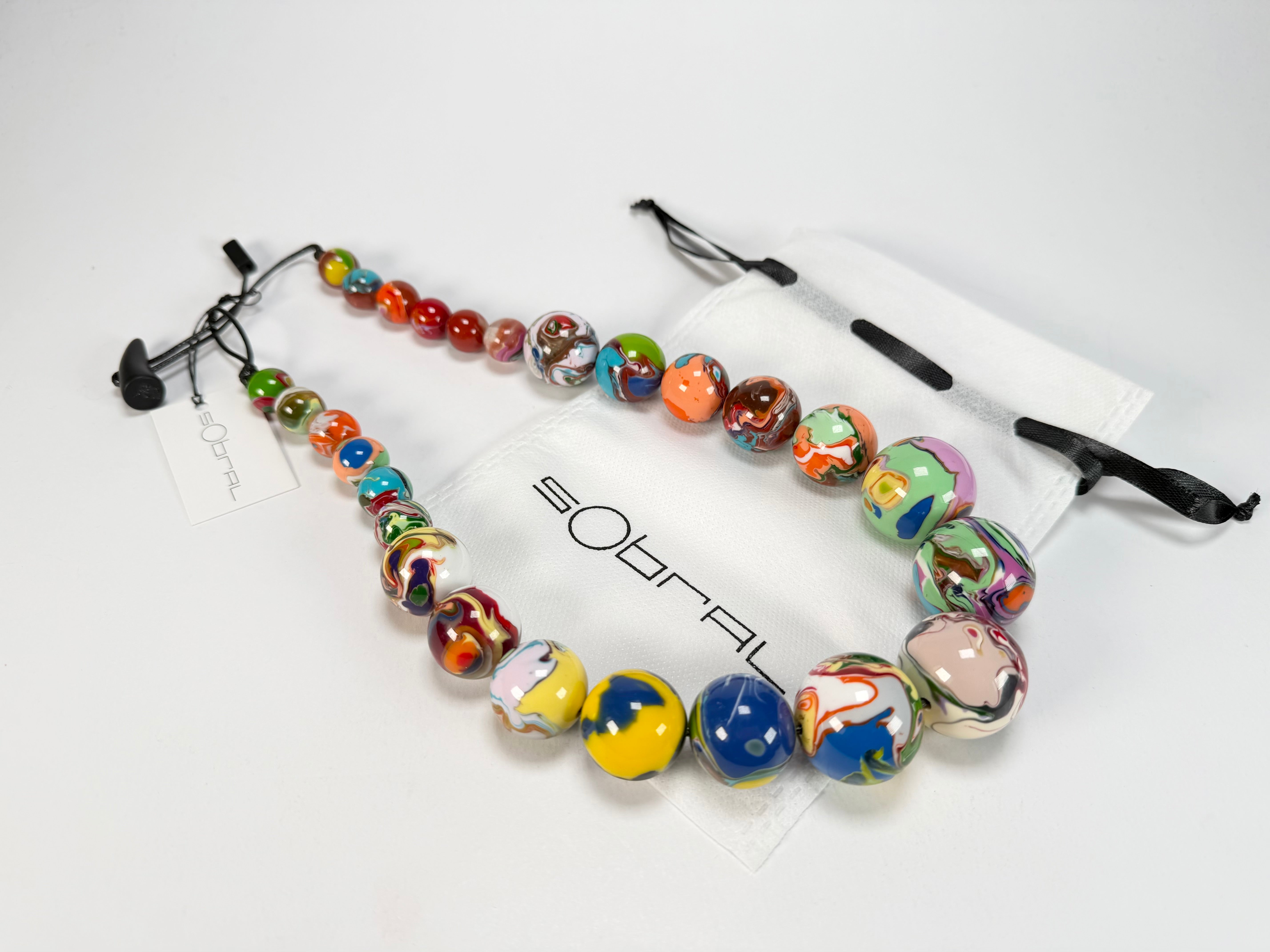 Sobral - Planets "Jupiter" Pollock Resin Necklace ( 005453 )