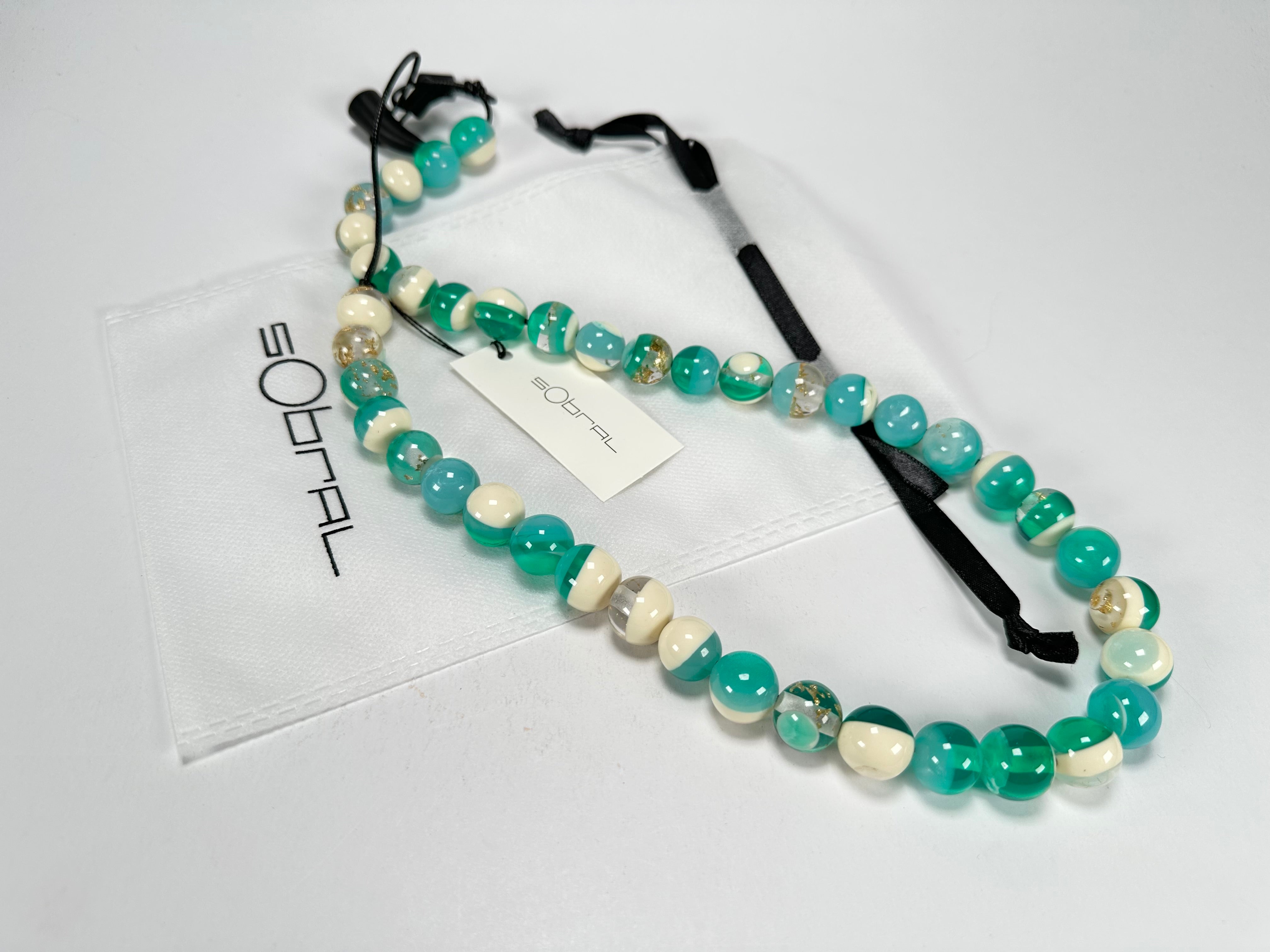 Sobral - Planets "Urano" Neptune Resin Necklace ( 005452 )
