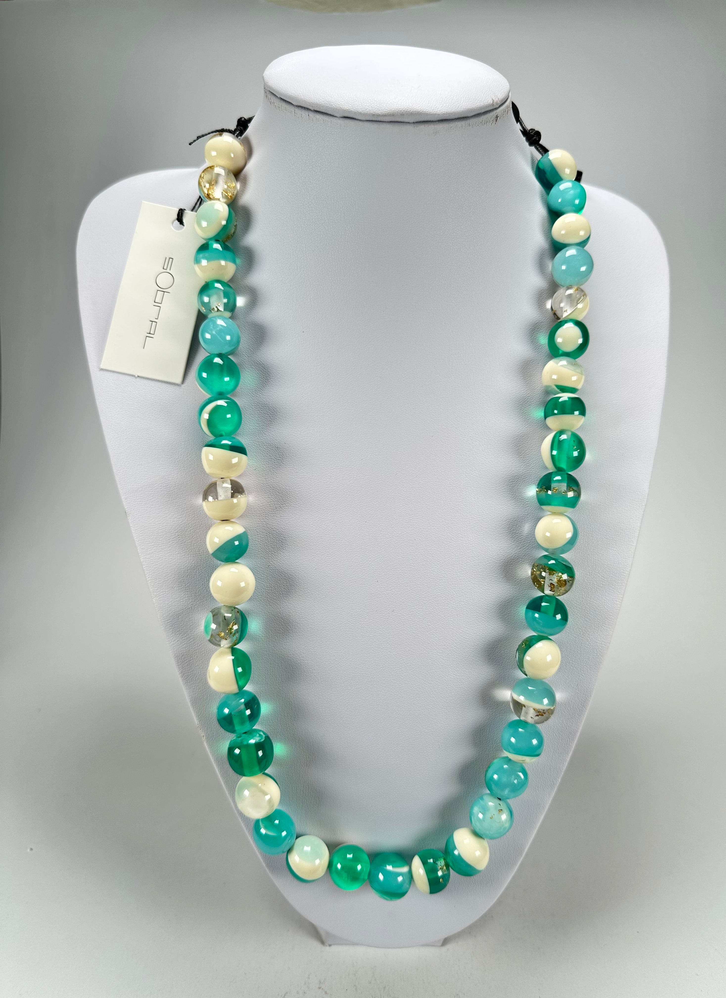Sobral - Planets "Urano" Neptune Resin Necklace ( 005452 )