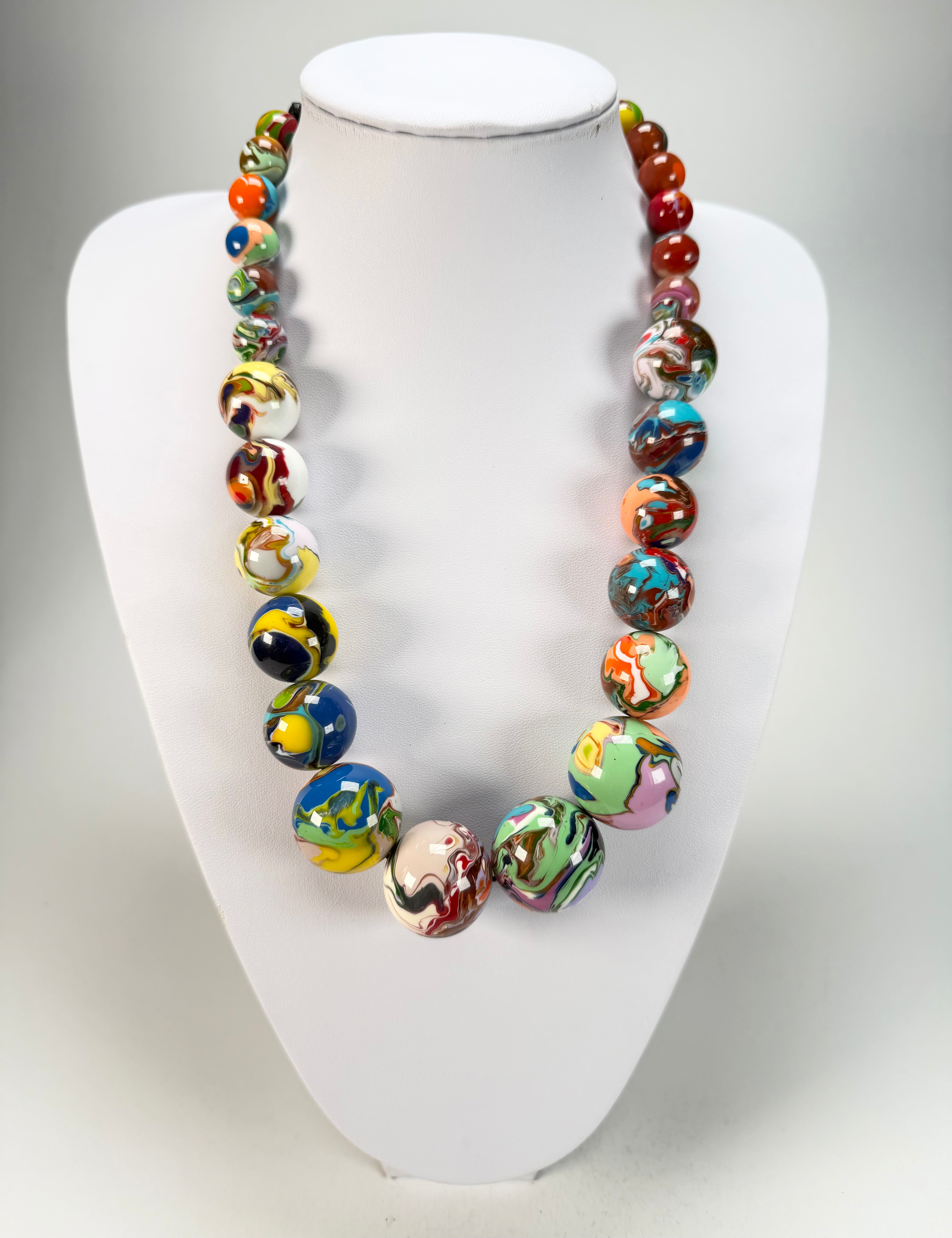 Sobral - Planets "Jupiter" Pollock Resin Necklace ( 005453 )