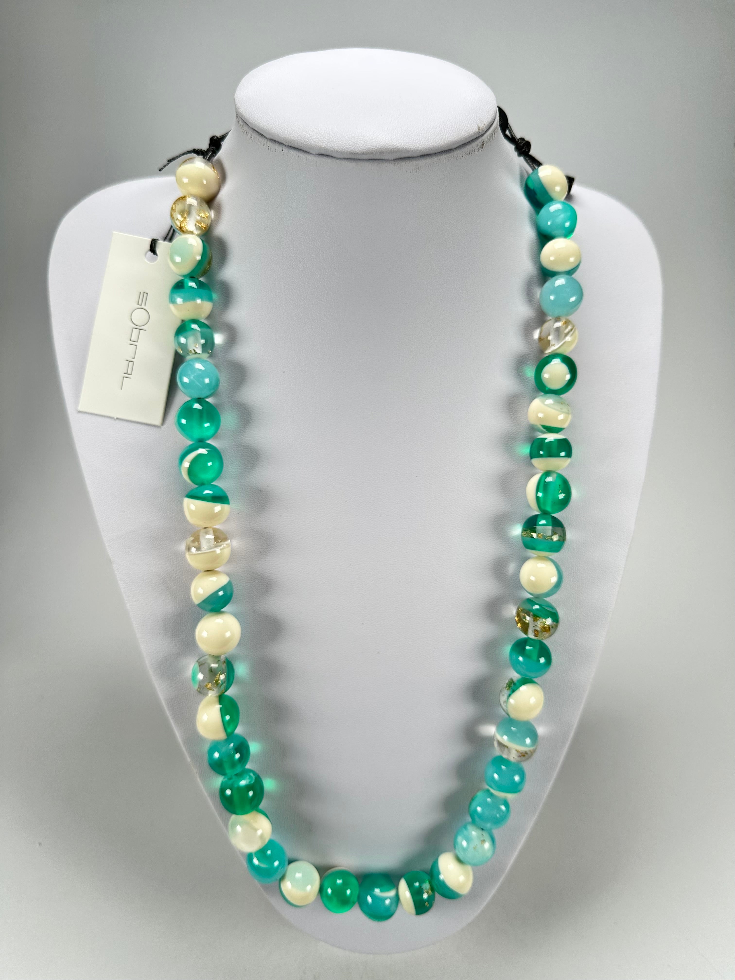 Sobral - Planets "Urano" Neptune Resin Necklace ( 005452 )