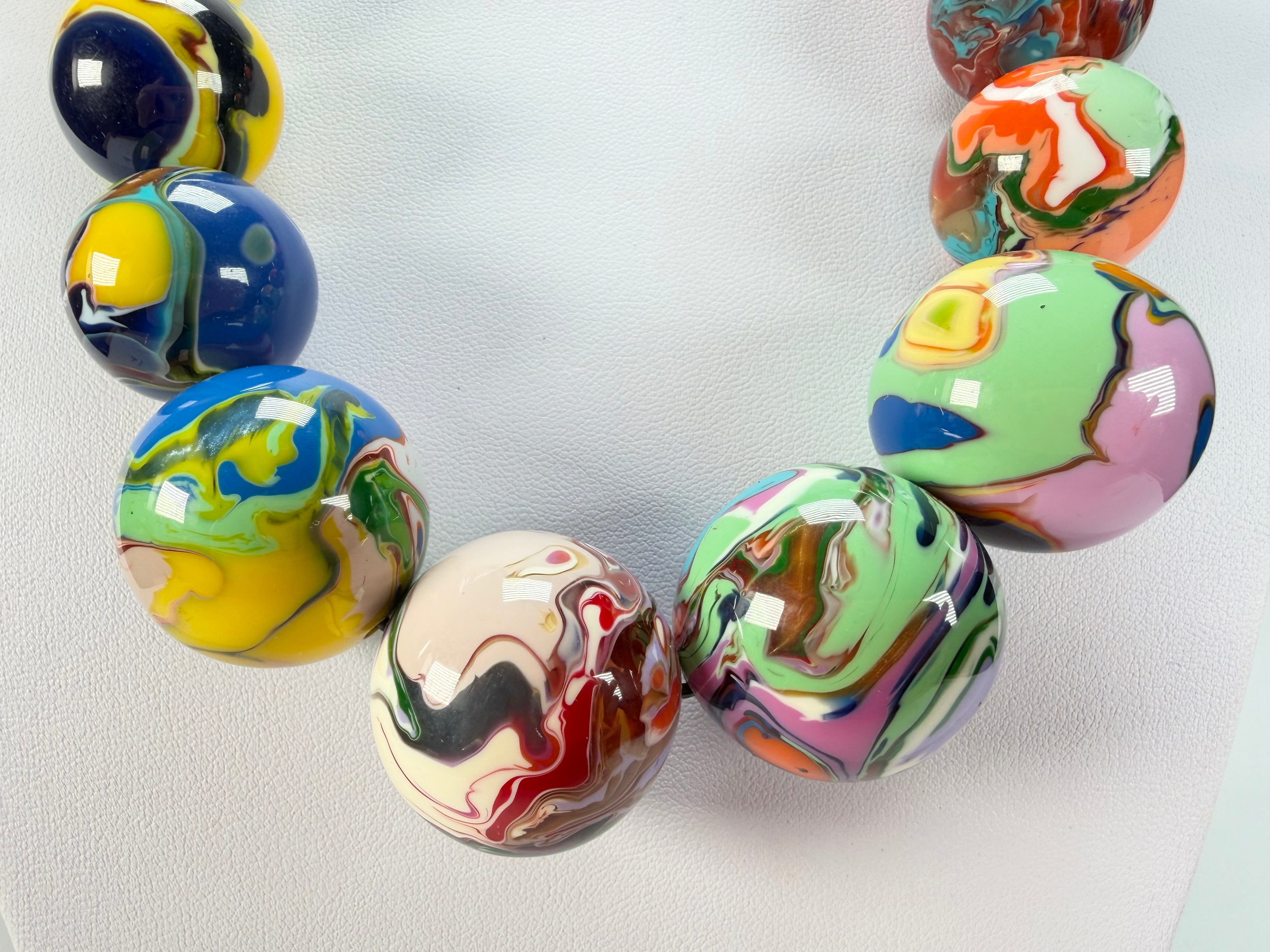 Sobral - Planets "Jupiter" Pollock Resin Necklace ( 005453 )
