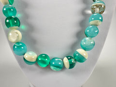 Sobral - Planets "Urano" Neptune Resin Necklace ( 005452 )