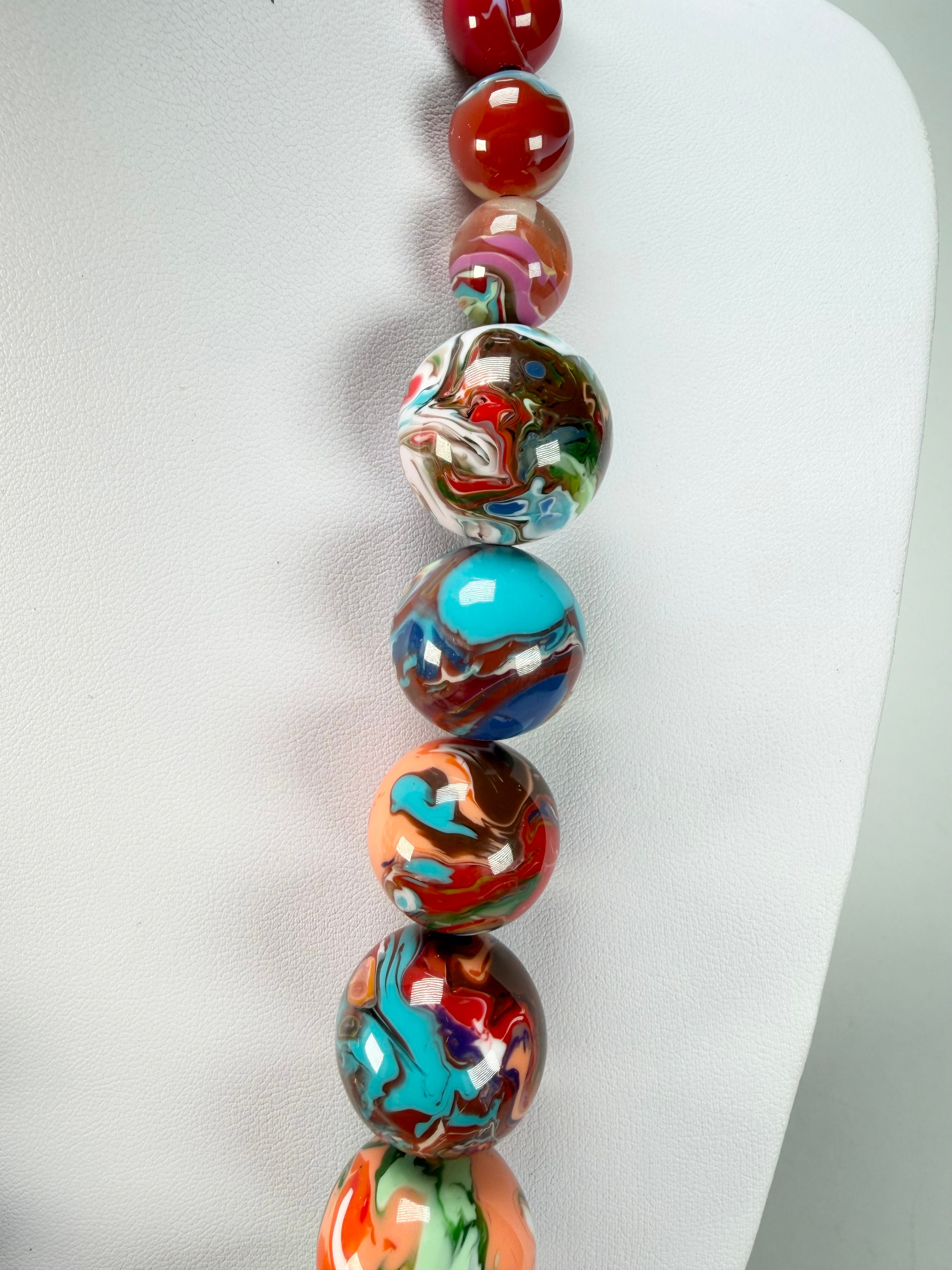 Sobral - Planets "Jupiter" Pollock Resin Necklace ( 005453 )