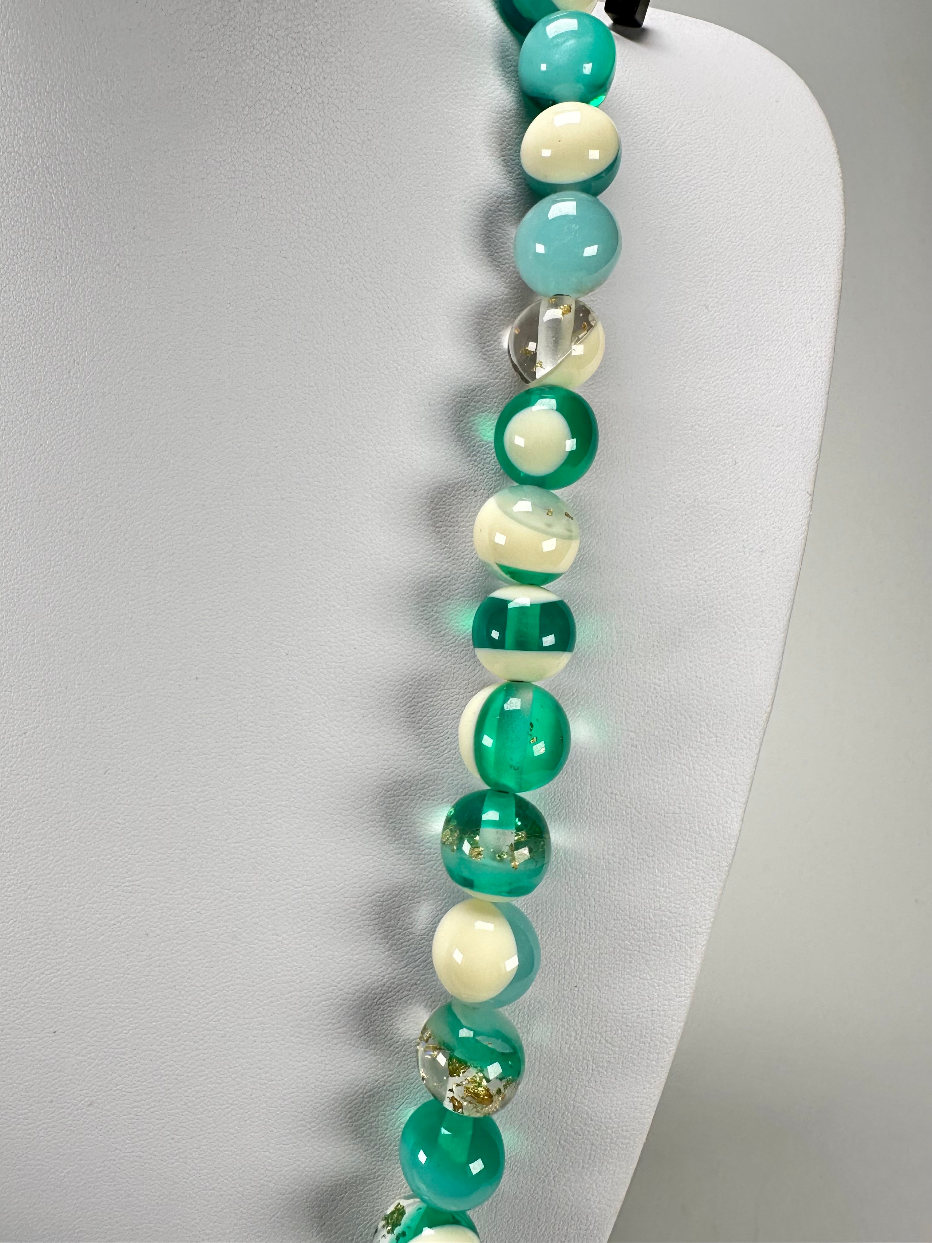 Sobral - Planets "Urano" Neptune Resin Necklace ( 005452 )