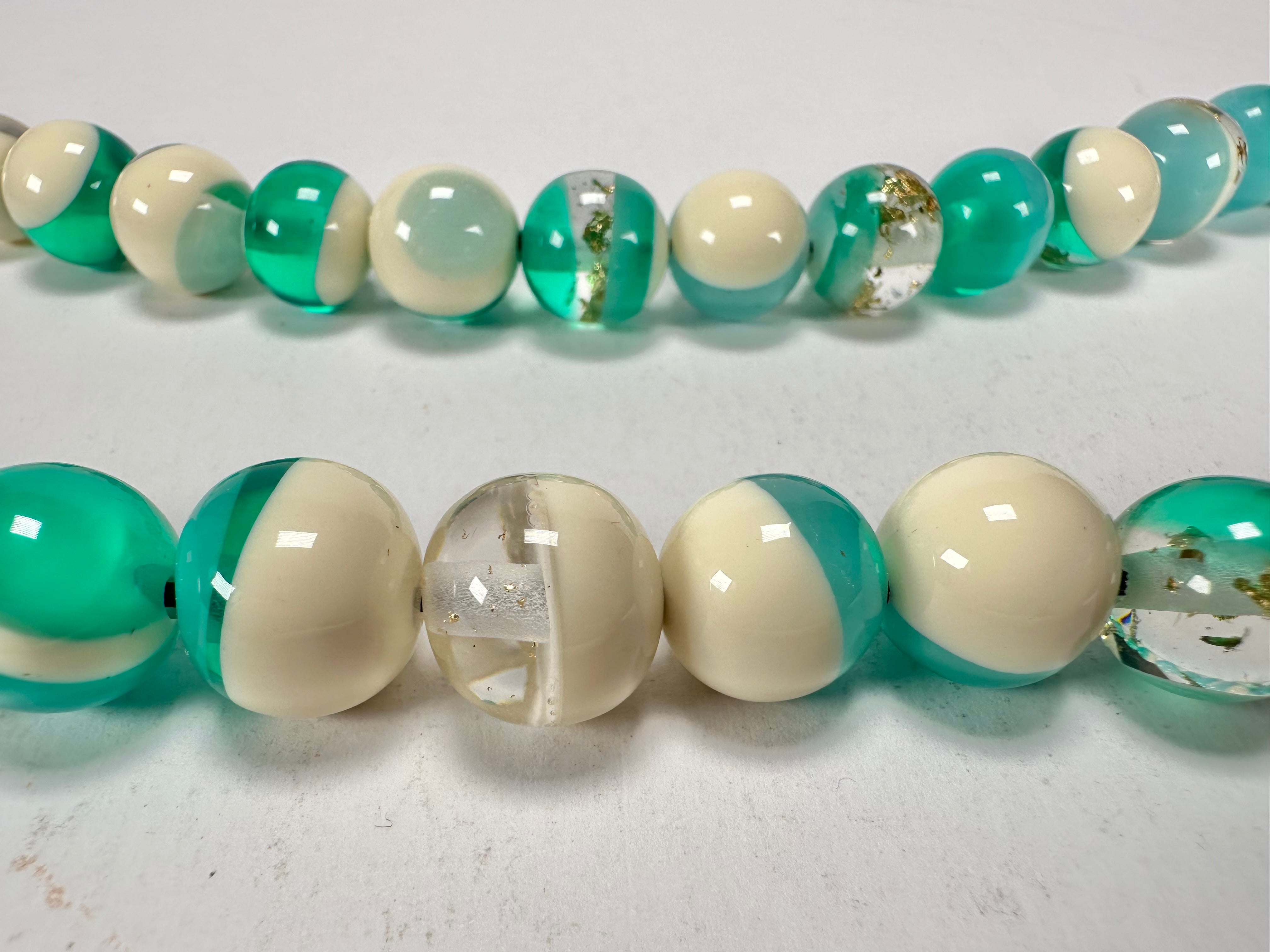 Sobral - Planets "Urano" Neptune Resin Necklace ( 005452 )