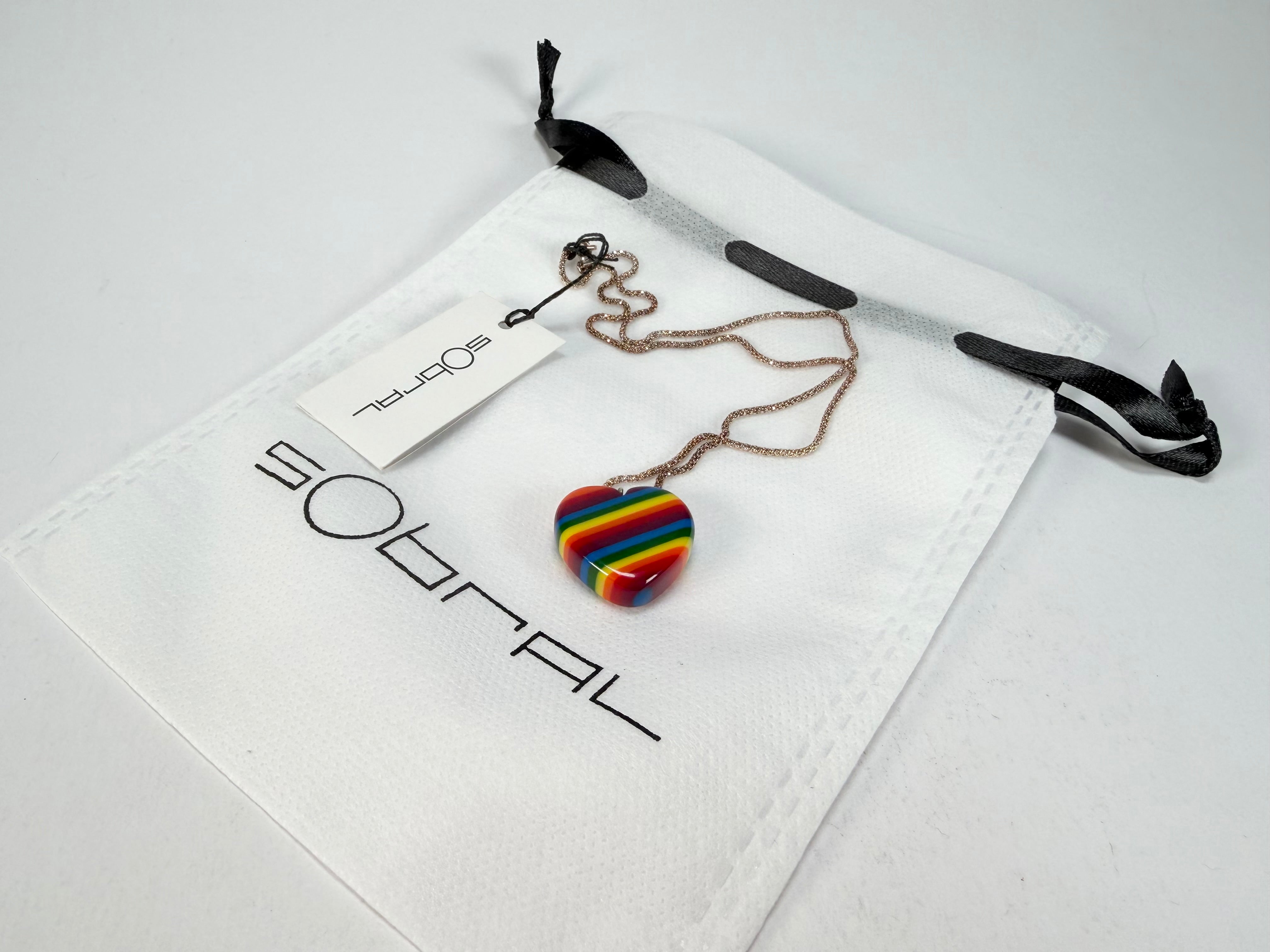 Sobral - Pop Pride "Heart" Resin AG Sliver Necklace ( 005314 )
