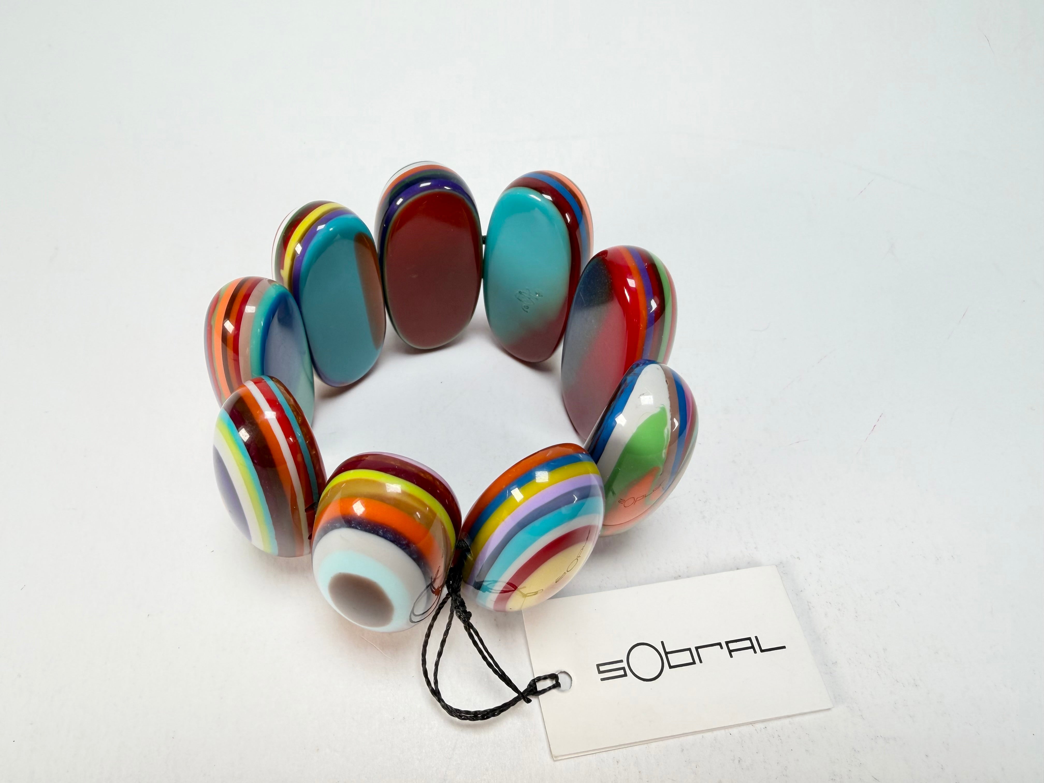 Sobral - Pop Art "Andy" Elasticated Resin Bracelet ( 005467 )