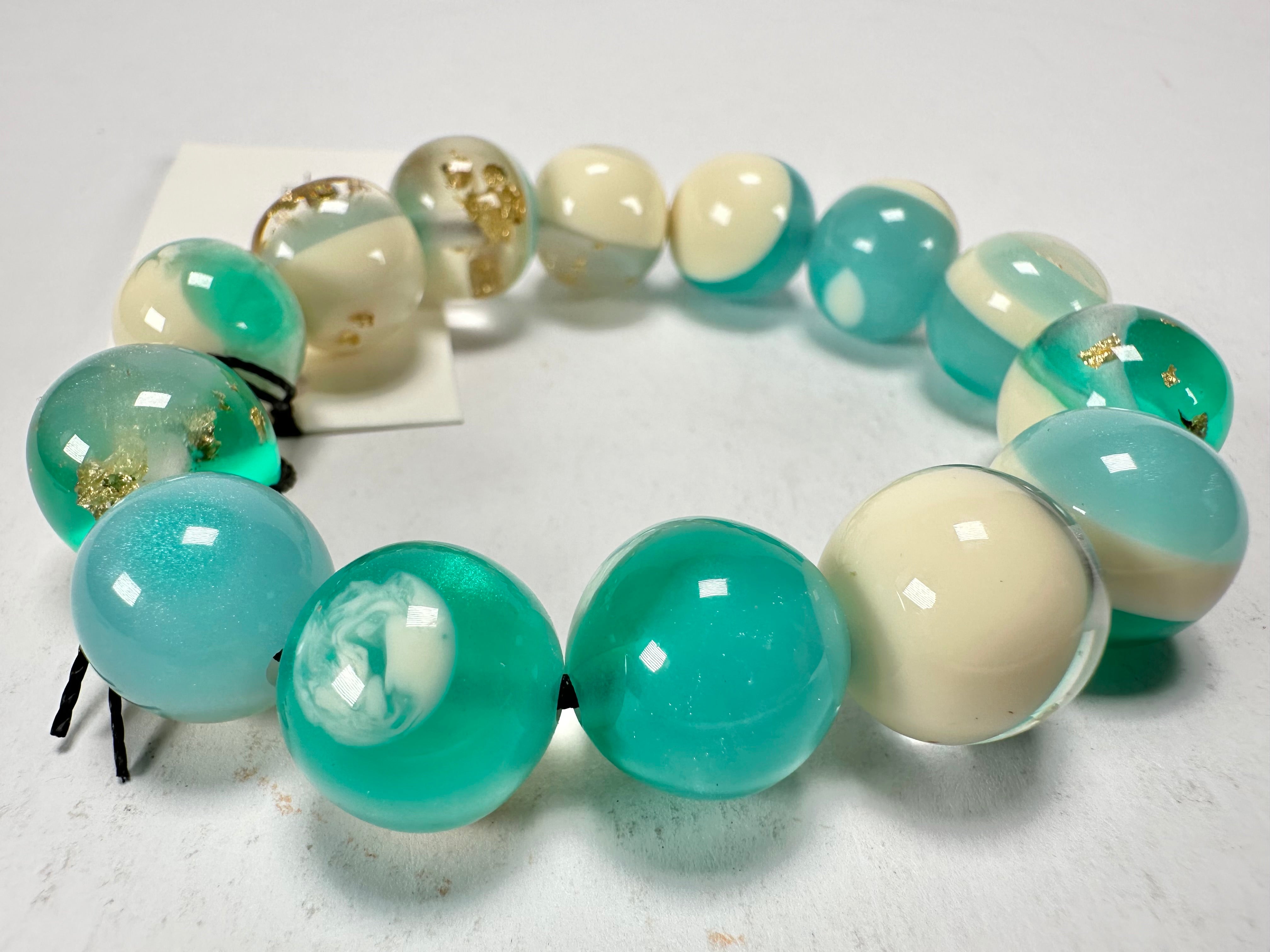 Sobral - Planets "Orbitalis" Neptune Elasticated Resin Bracelet ( 005454 )