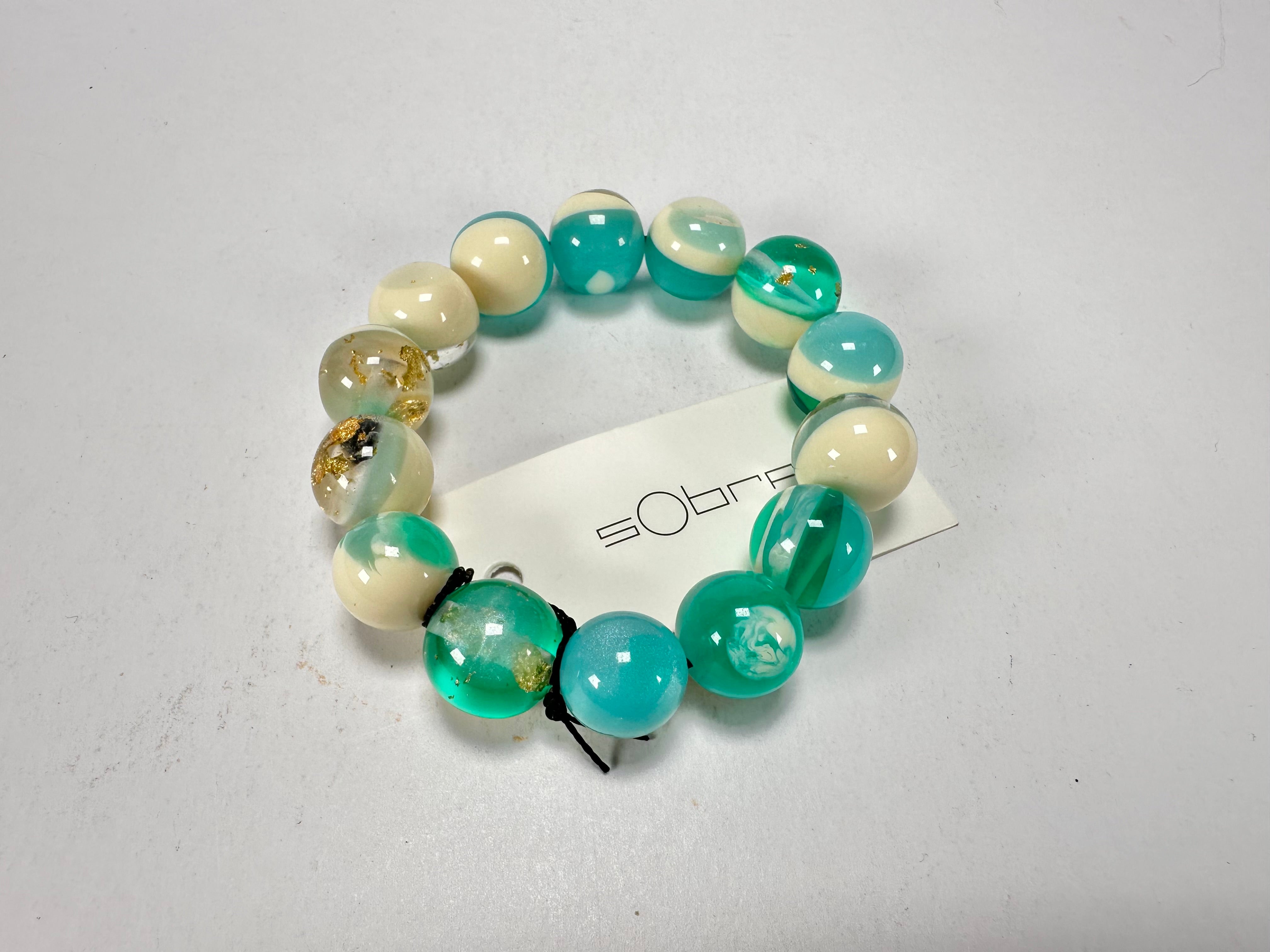 Sobral - Planets "Orbitalis" Neptune Elasticated Resin Bracelet ( 005454 )