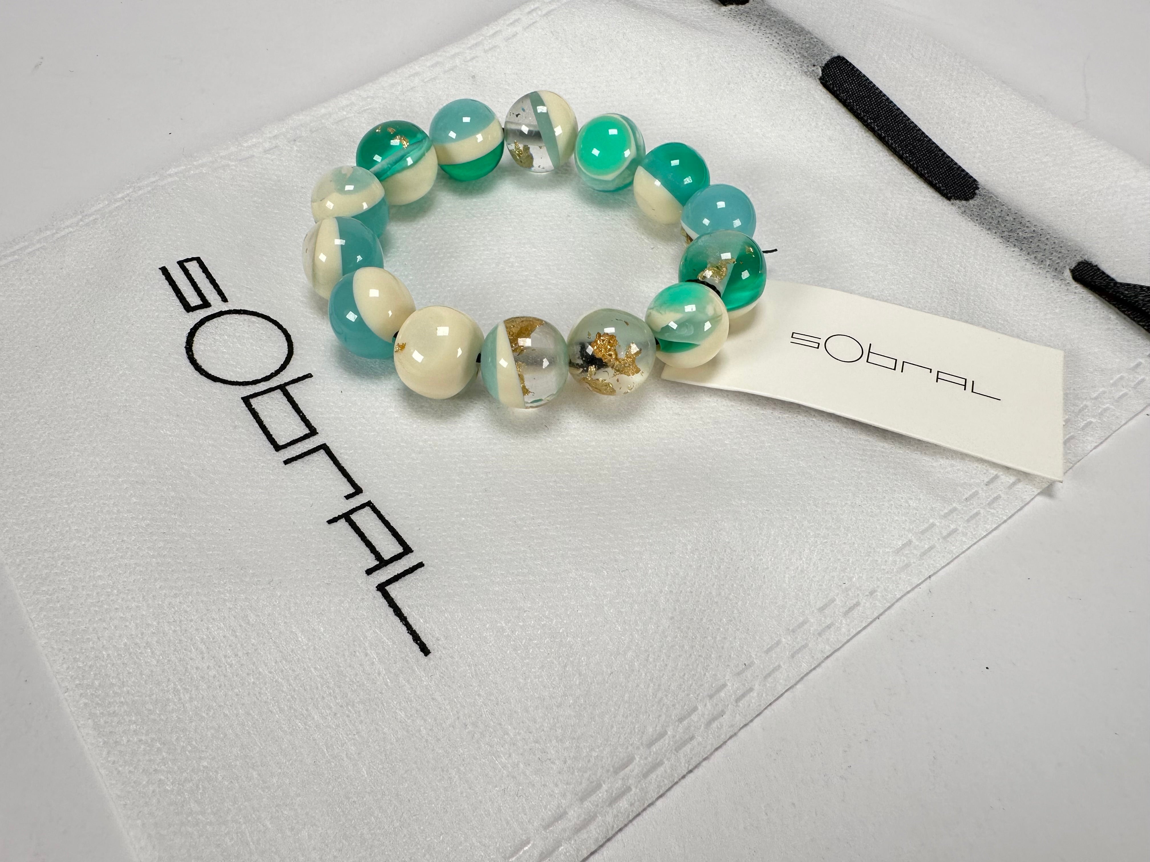 Sobral - Planets "Orbitalis" Neptune Elasticated Resin Bracelet ( 005454 )