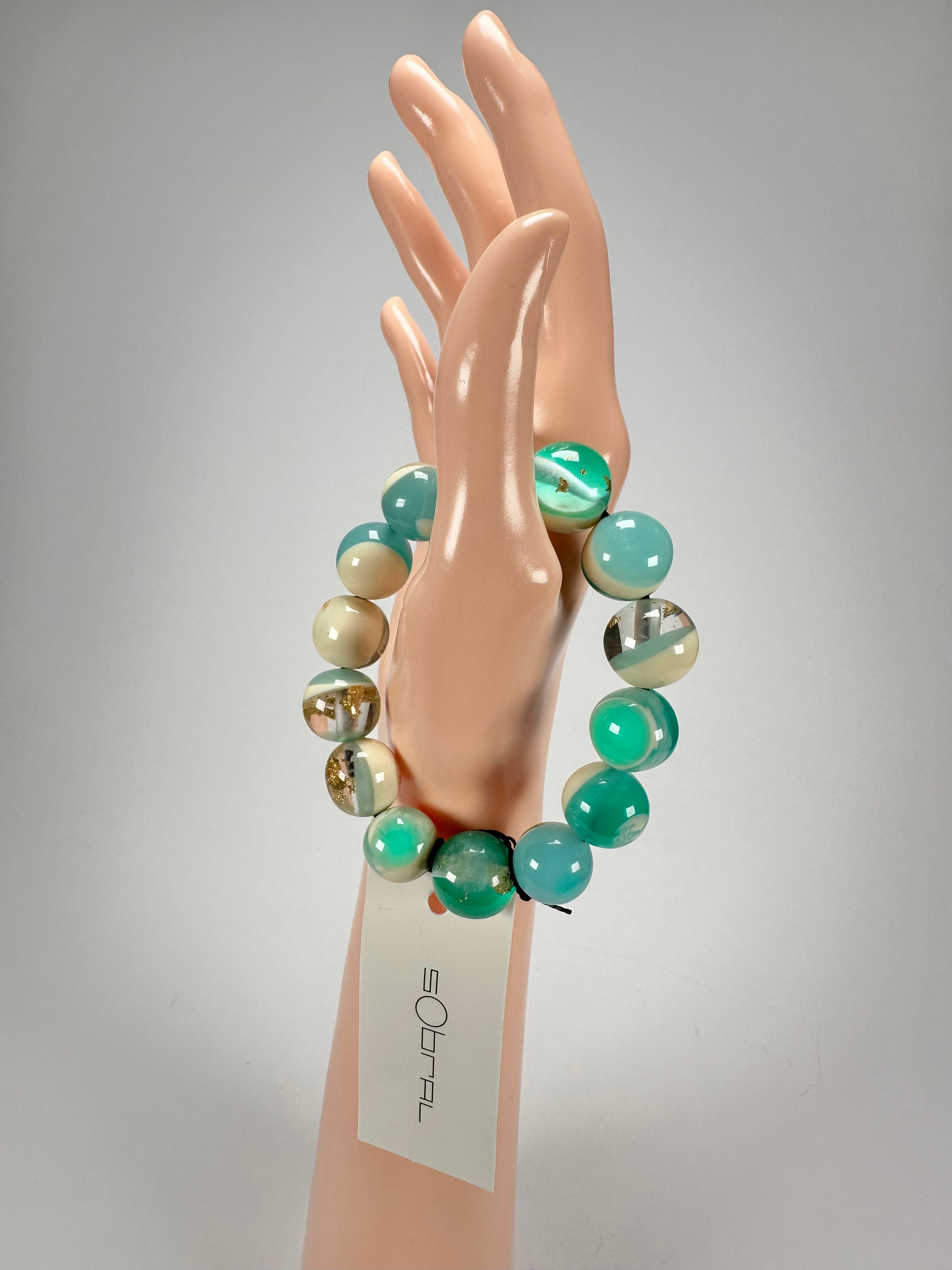 Sobral - Planets "Orbitalis" Neptune Elasticated Resin Bracelet ( 005454 )