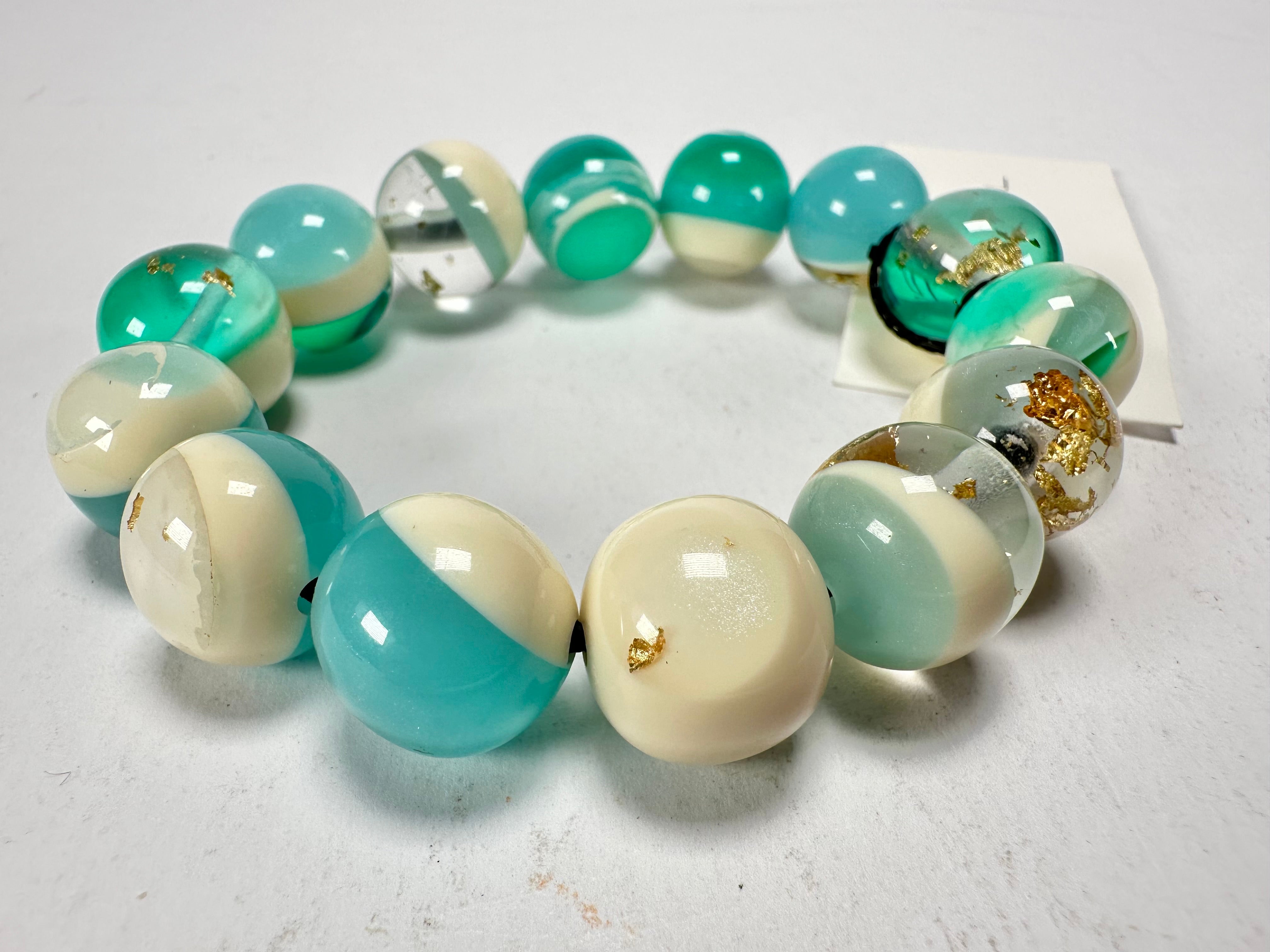 Sobral - Planets "Orbitalis" Neptune Elasticated Resin Bracelet ( 005454 )