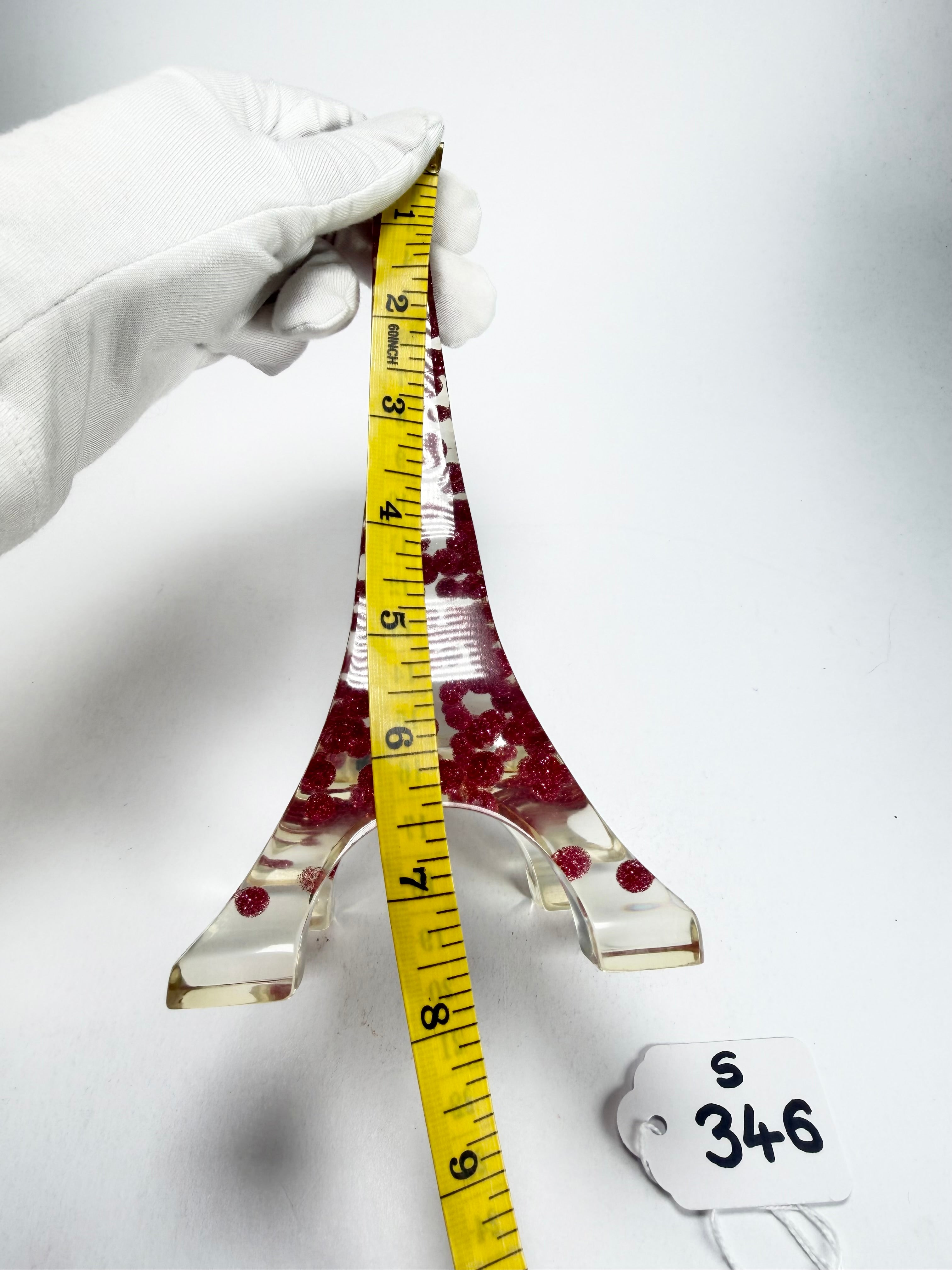 Sobral - Landmark "Eiffel Tower" Cristal with Mouve Inserts Large 18cm Statue Ornament ( 000745 )
