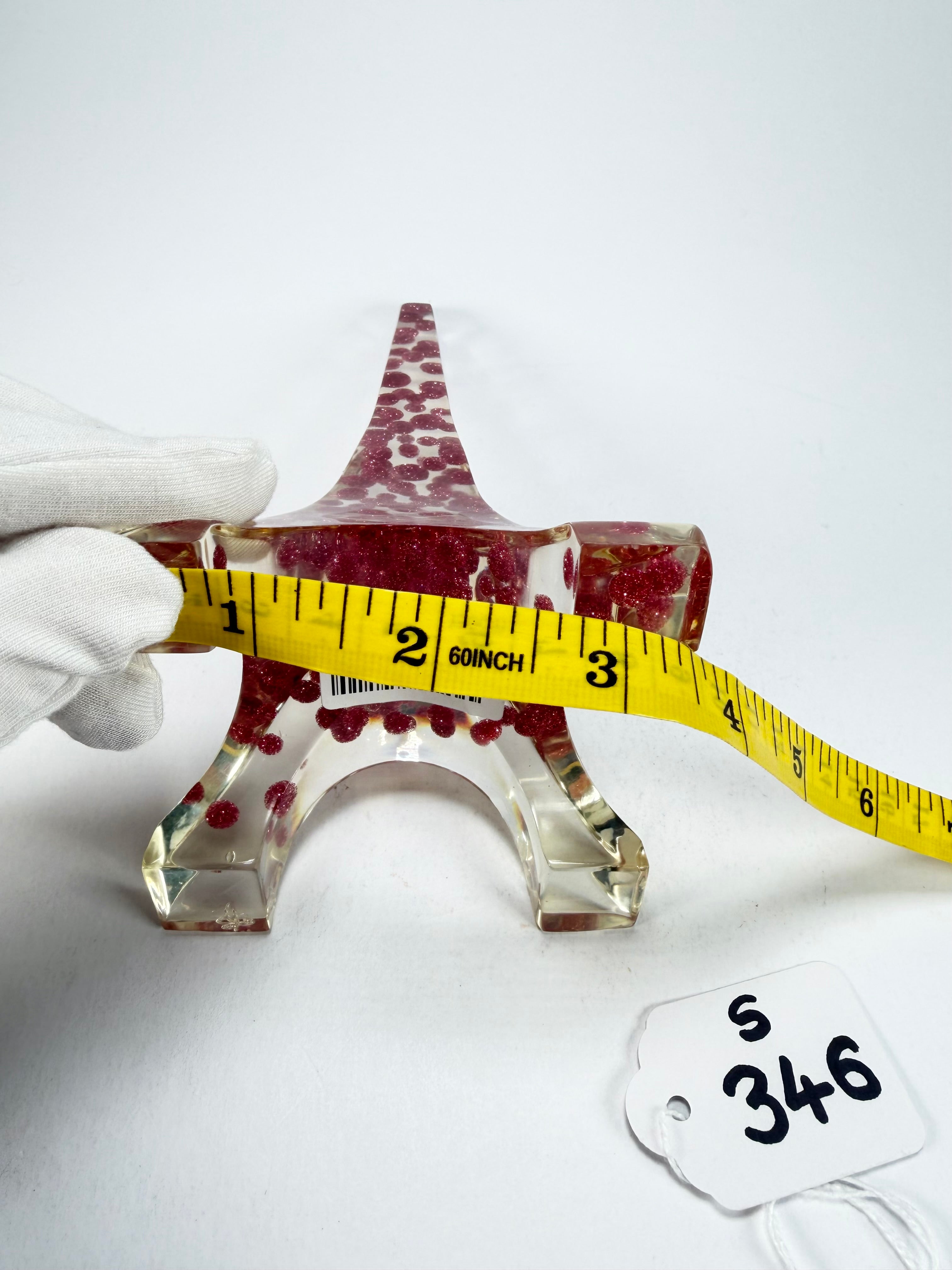 Sobral - Landmark "Eiffel Tower" Cristal with Mouve Inserts Large 18cm Statue Ornament ( 000745 )