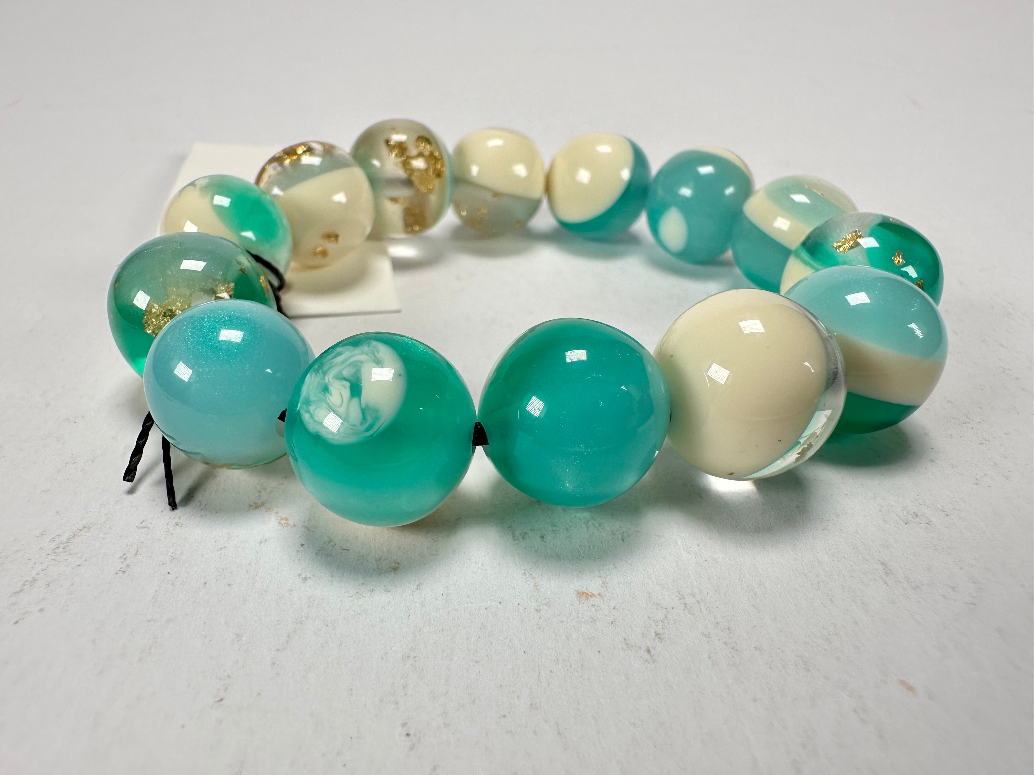 Sobral - Planets "Orbitalis" Neptune Elasticated Resin Bracelet ( 005454 )