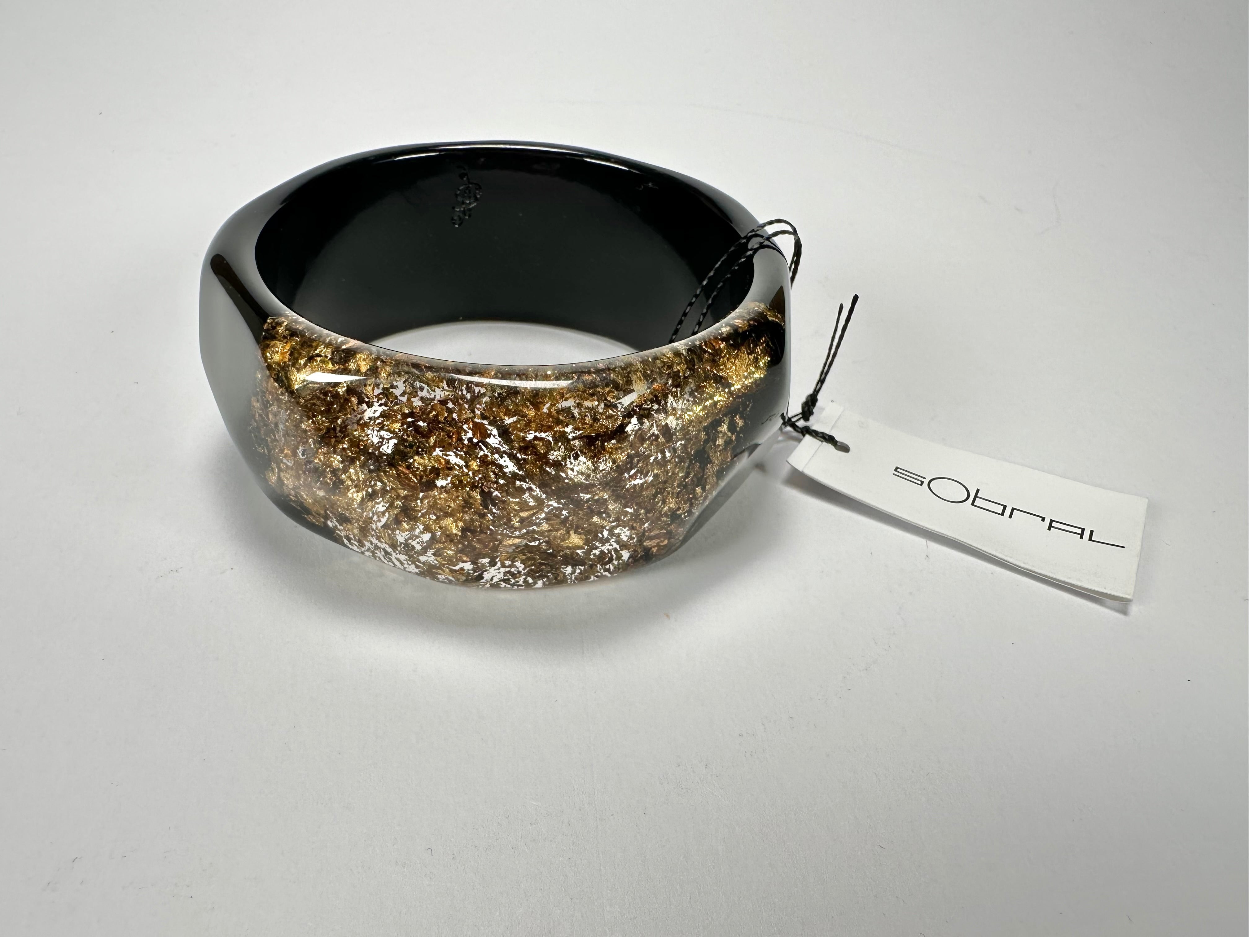 Sobral - Metalique Orlando "Técnica PB34" Black Resin Solid Bangle ( 004102 )