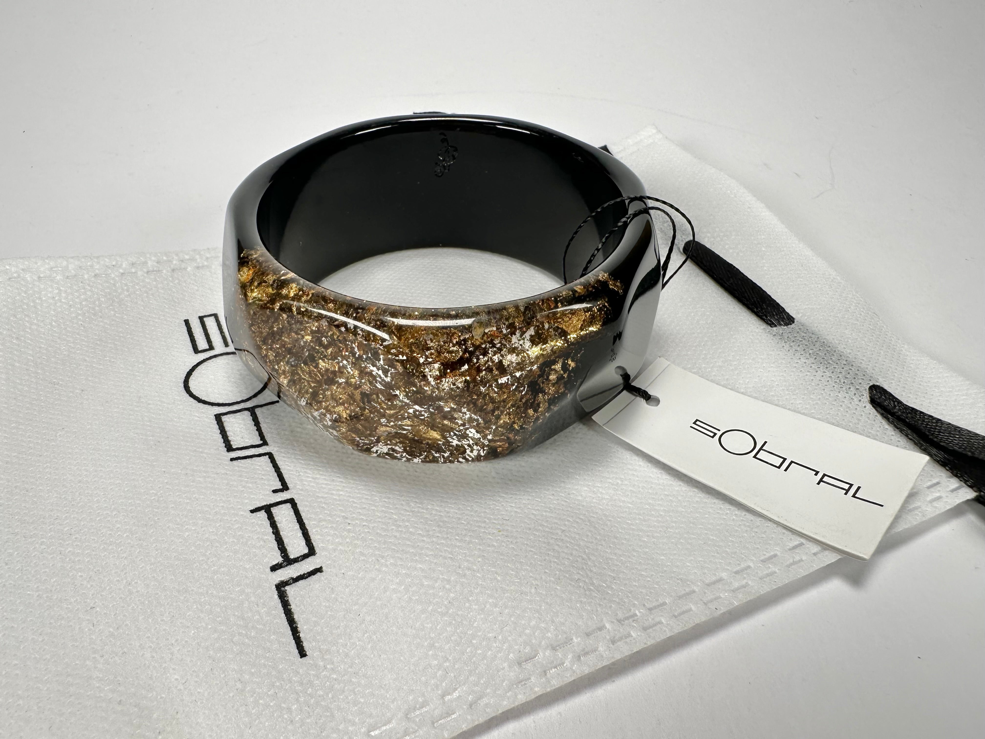 Sobral - Metalique Orlando "Técnica PB34" Black Resin Solid Bangle ( 004102 )