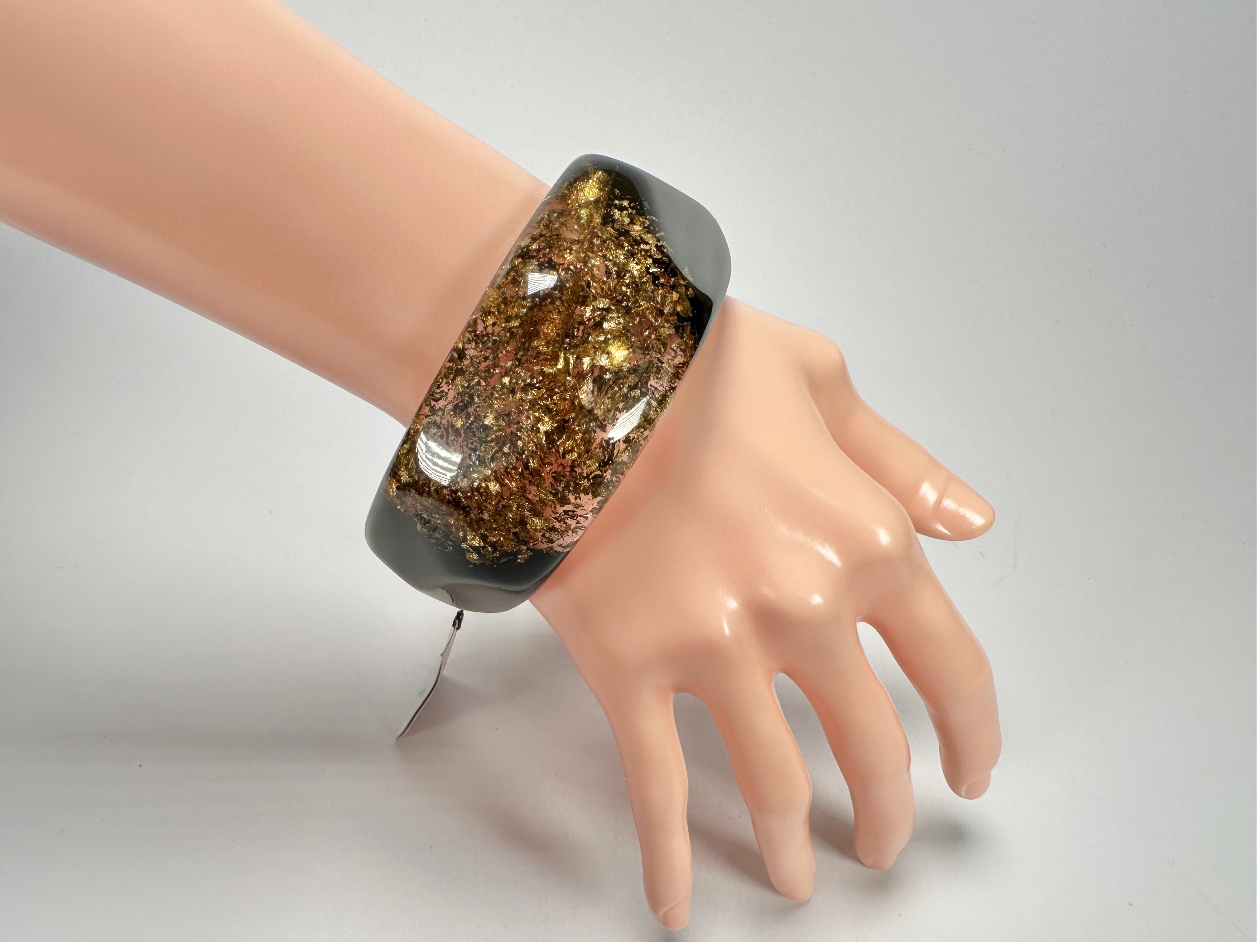 Sobral - Metalique Orlando "Técnica PB34" Black Resin Solid Bangle ( 004102 )