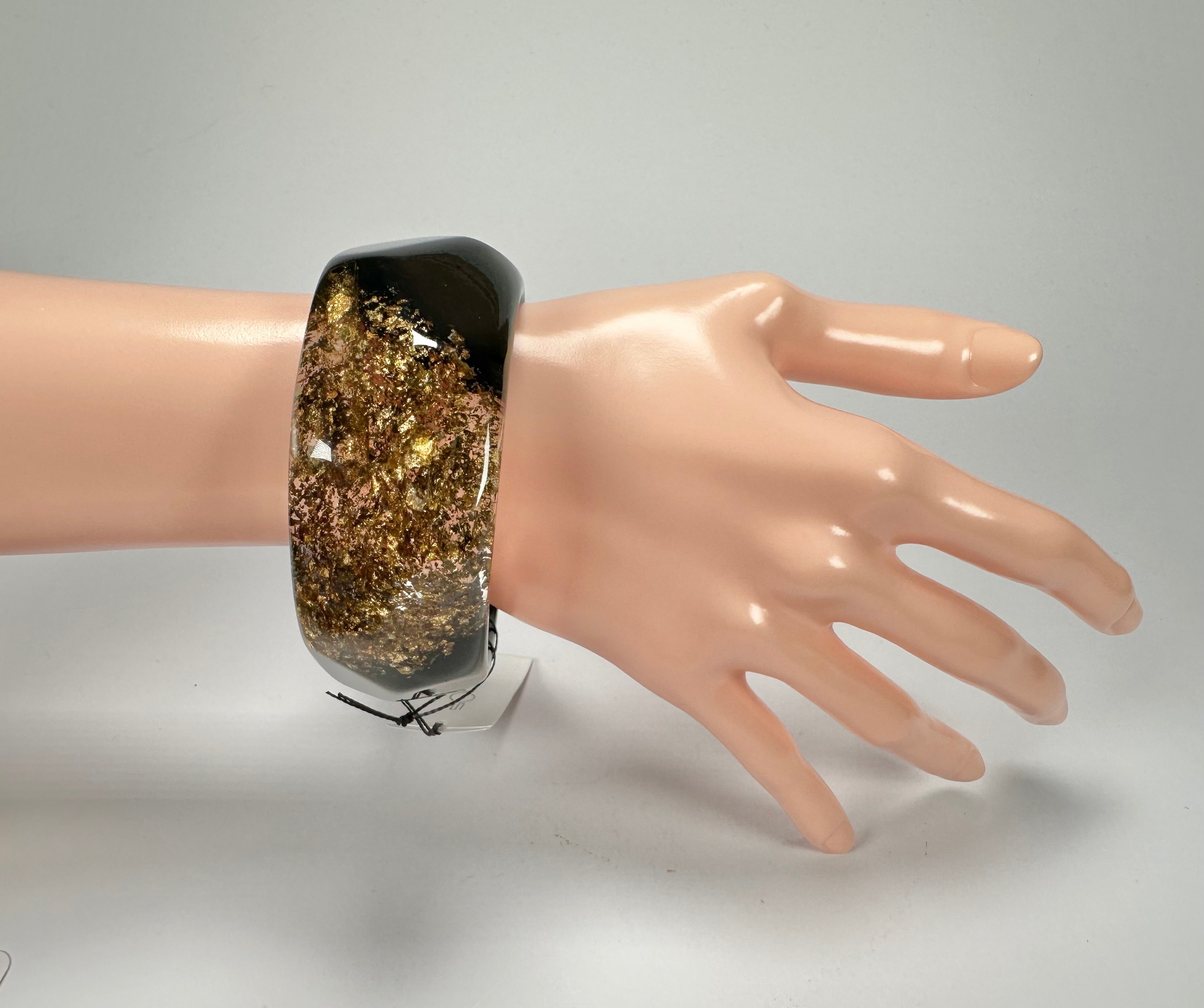 Sobral - Metalique Orlando "Técnica PB34" Black Resin Solid Bangle ( 004102 )