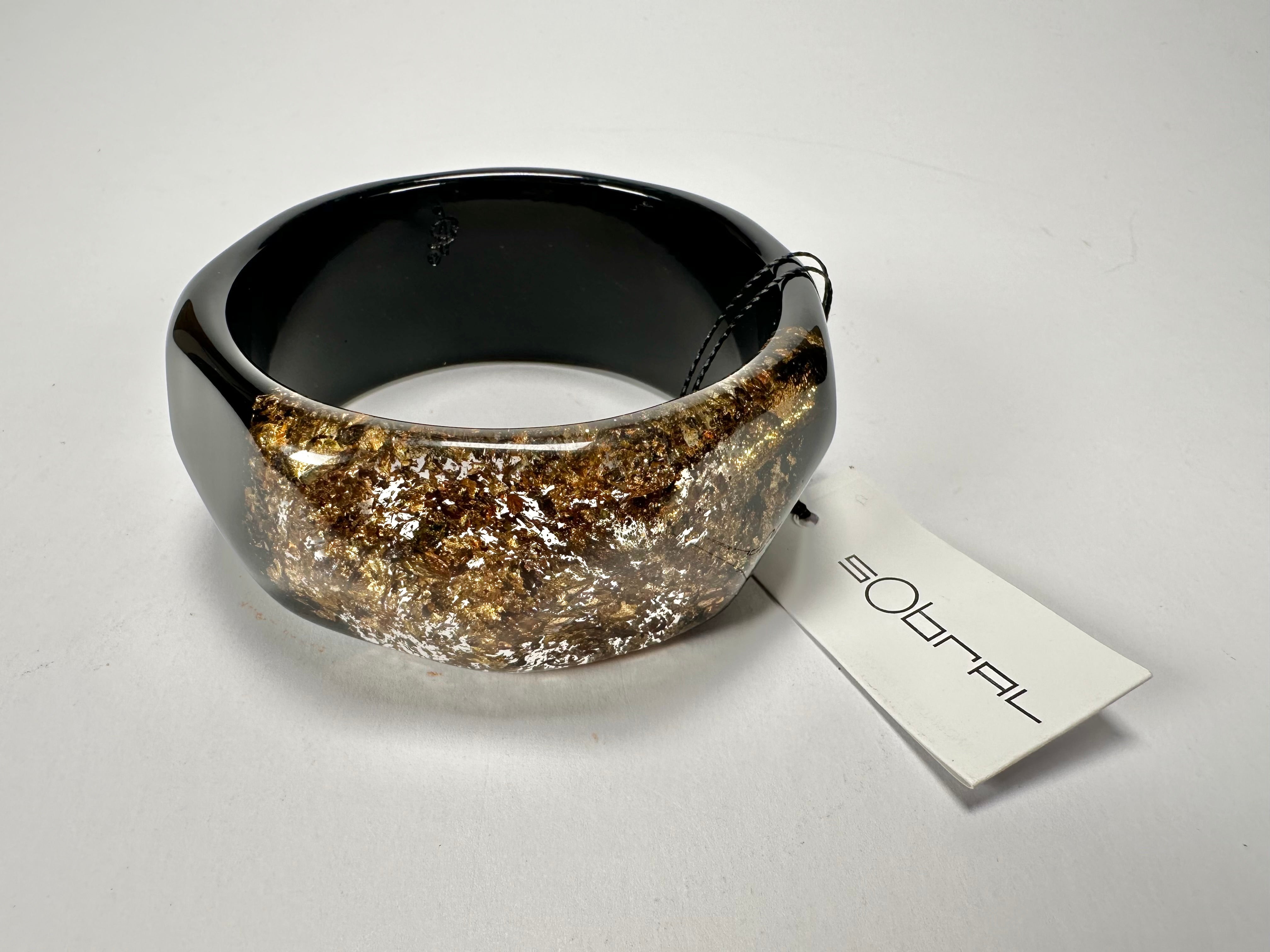 Sobral - Metalique Orlando "Técnica PB34" Black Resin Solid Bangle ( 004102 )