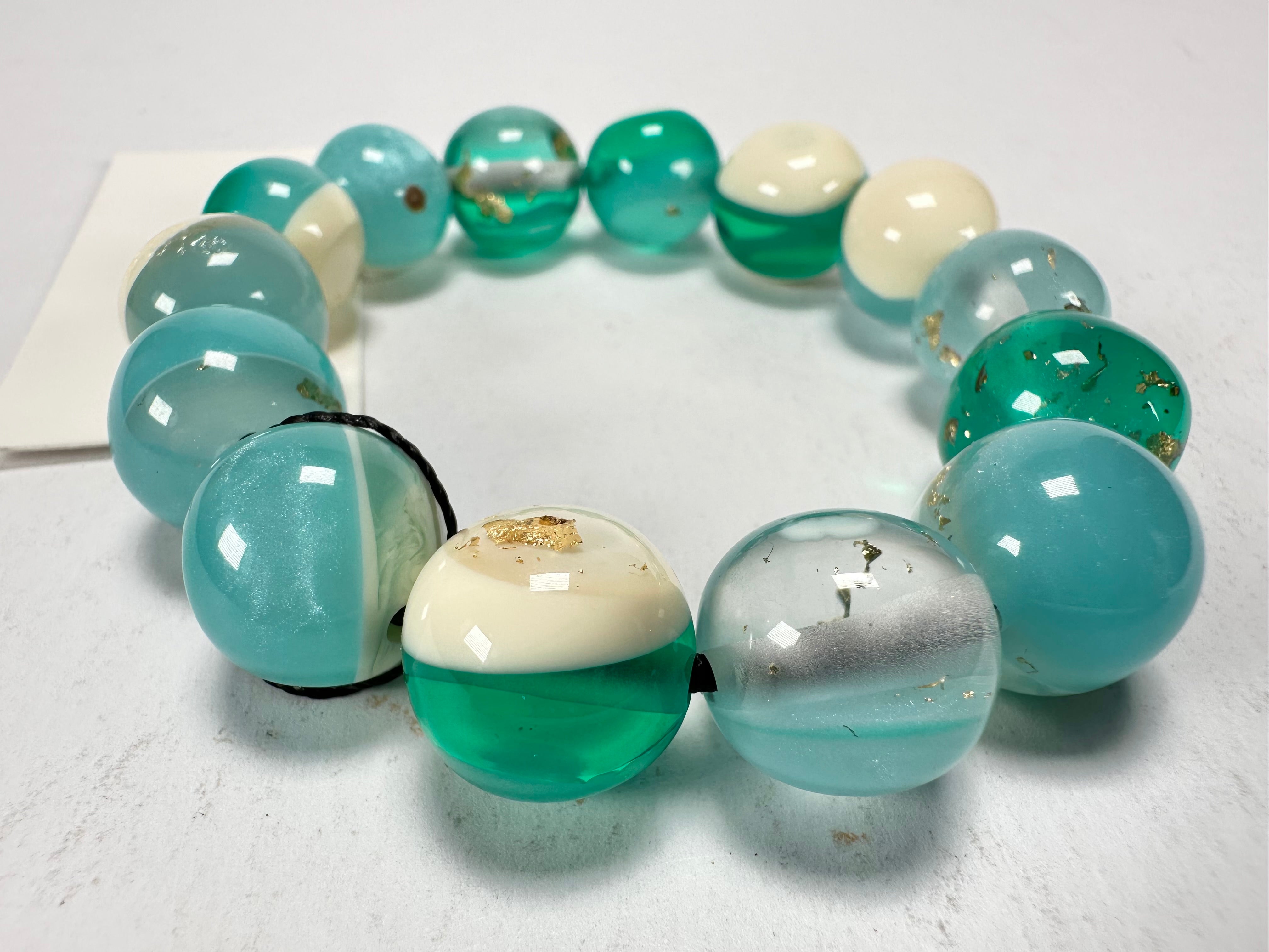 Sobral - Planets "Orbitalis" Neptune Elasticated Resin Bracelet ( 005454 )