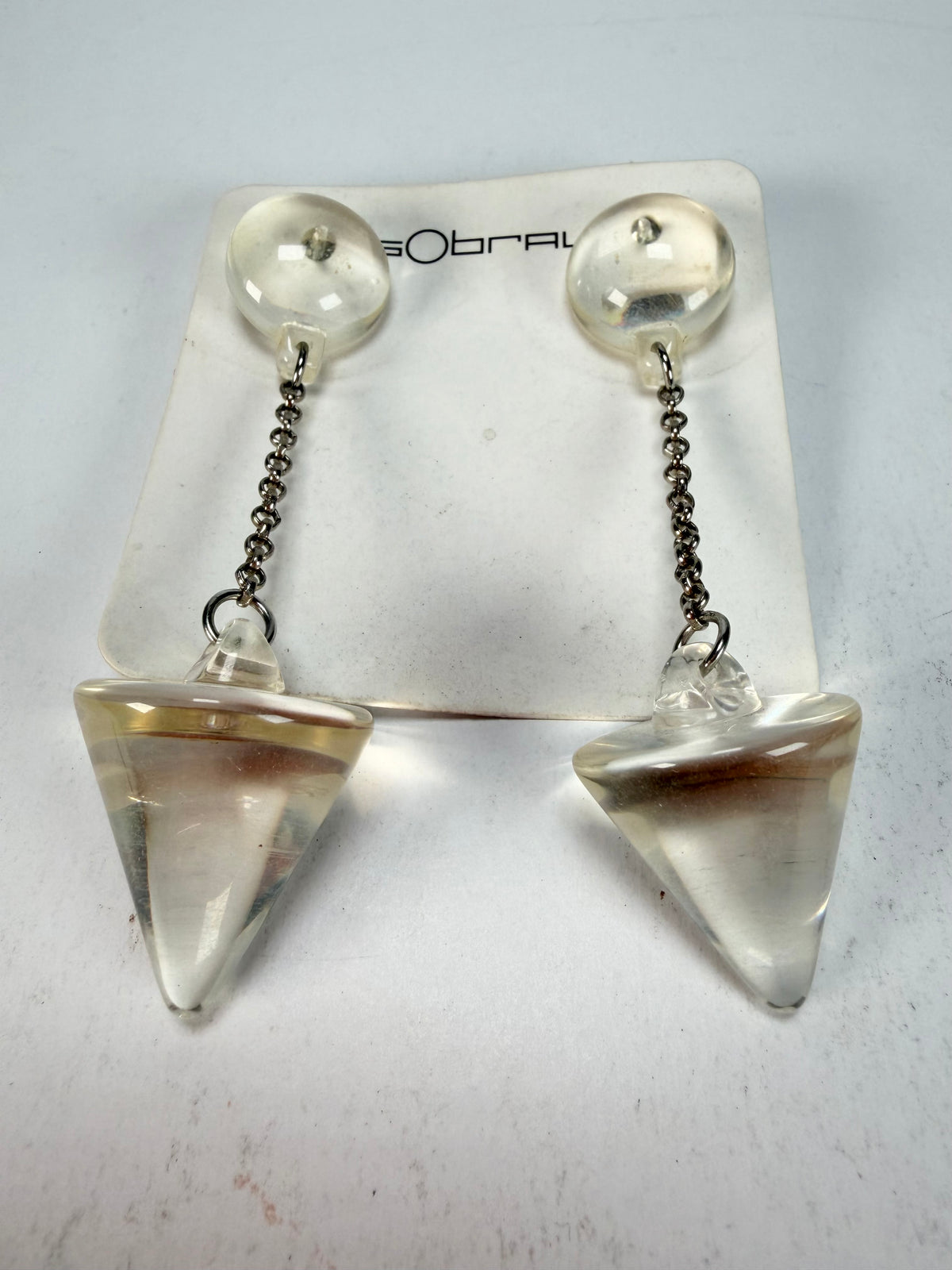 Sobral - Mix 2023 "MD KL" Crystal Cones Resin Earrings ( 005370 )