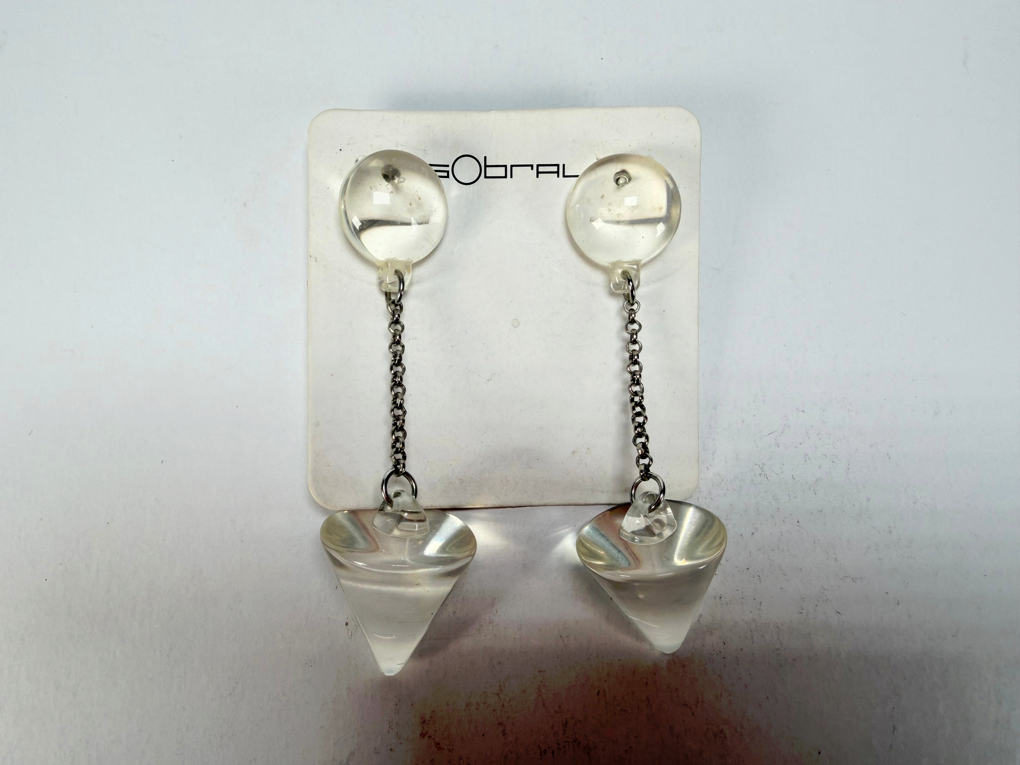 Sobral - Mix 2023 "MD KL" Crystal Cones Resin Earrings ( 005370 )