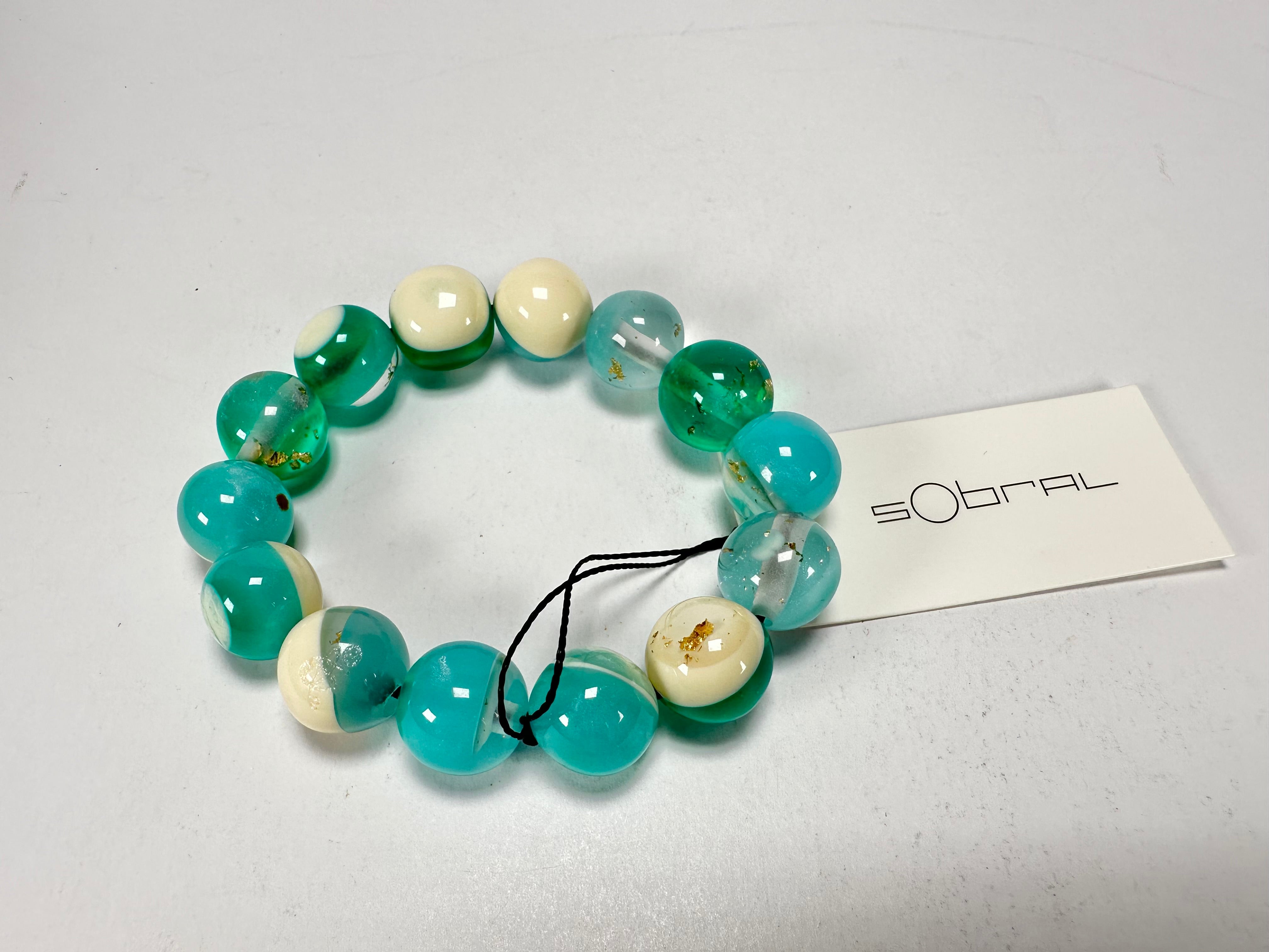 Sobral - Planets "Orbitalis" Neptune Elasticated Resin Bracelet ( 005454 )