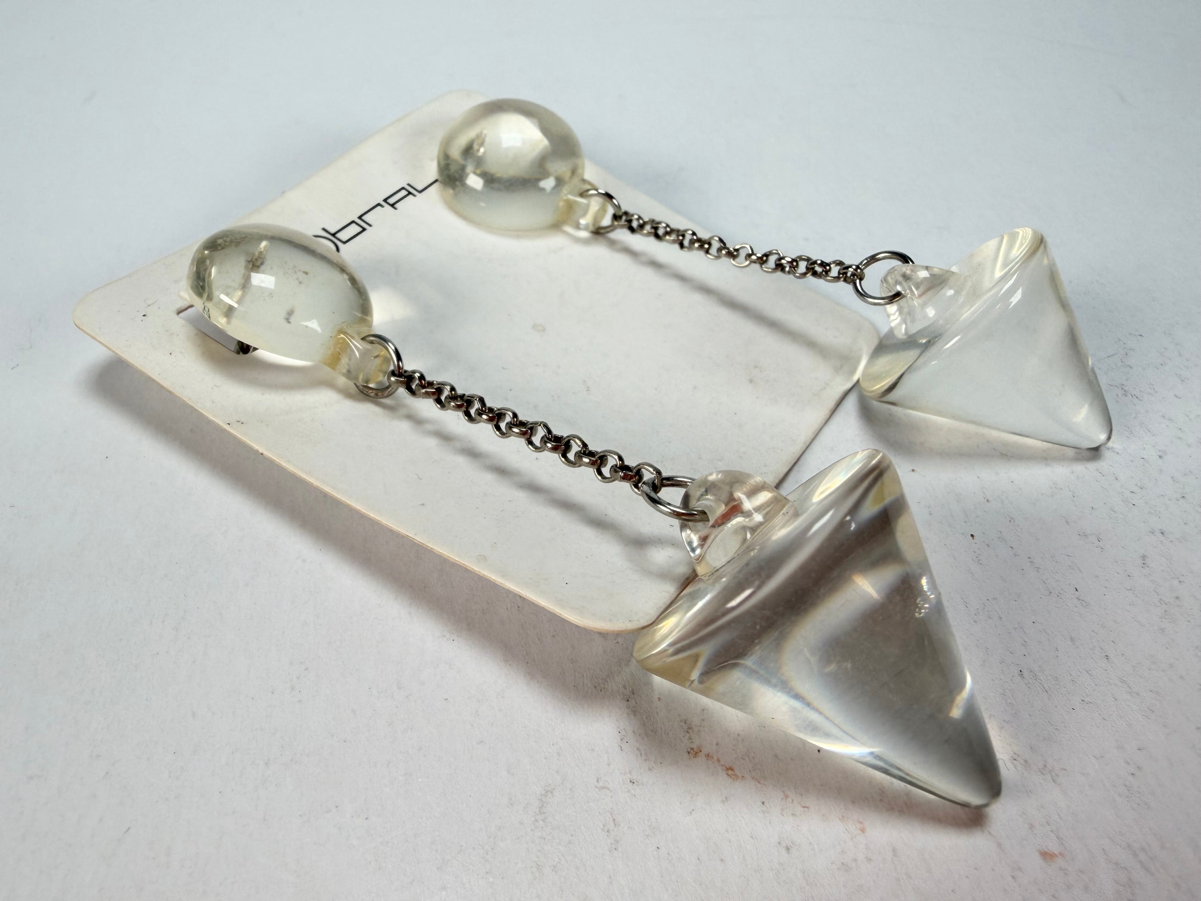 Sobral - Mix 2023 "MD KL" Crystal Cones Resin Earrings ( 005370 )