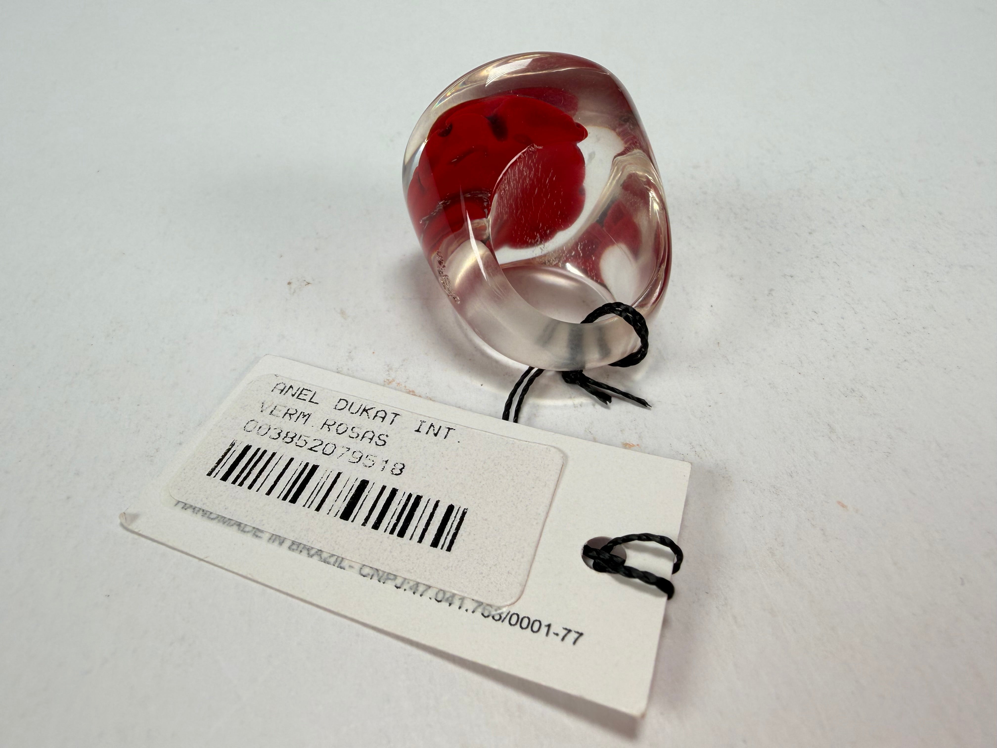 Sobral - Roses "Dukat Inteiro" Resin Ring ( 003852 ) - Size UK P / US 7.5