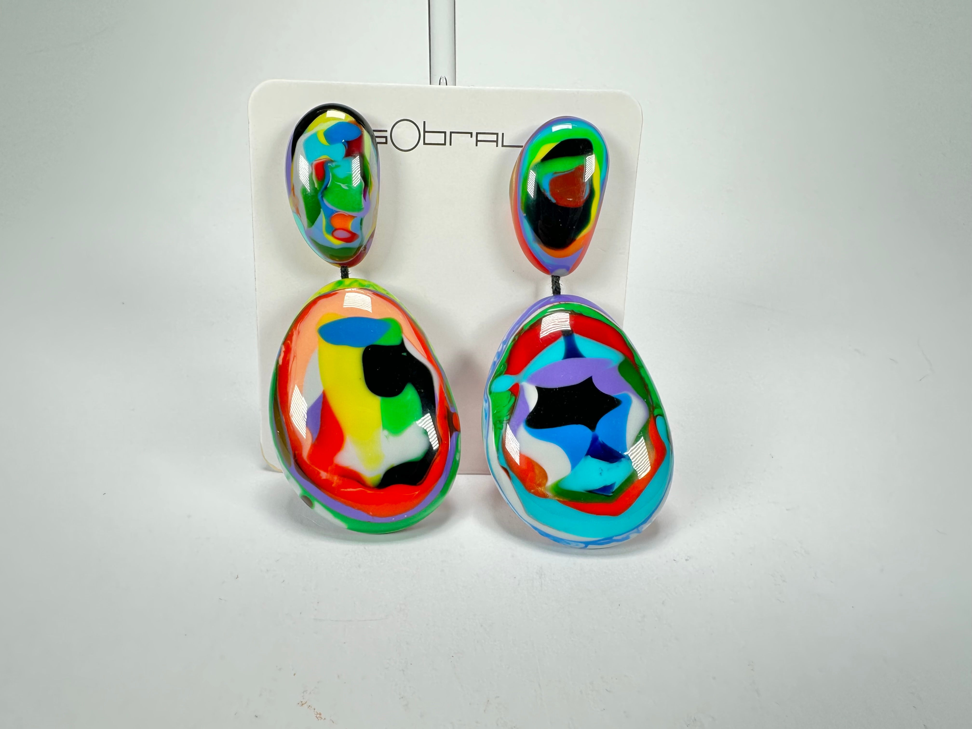 Sobral - Multi-Colour "Gabriele" Resin Earrings ( 003609 )