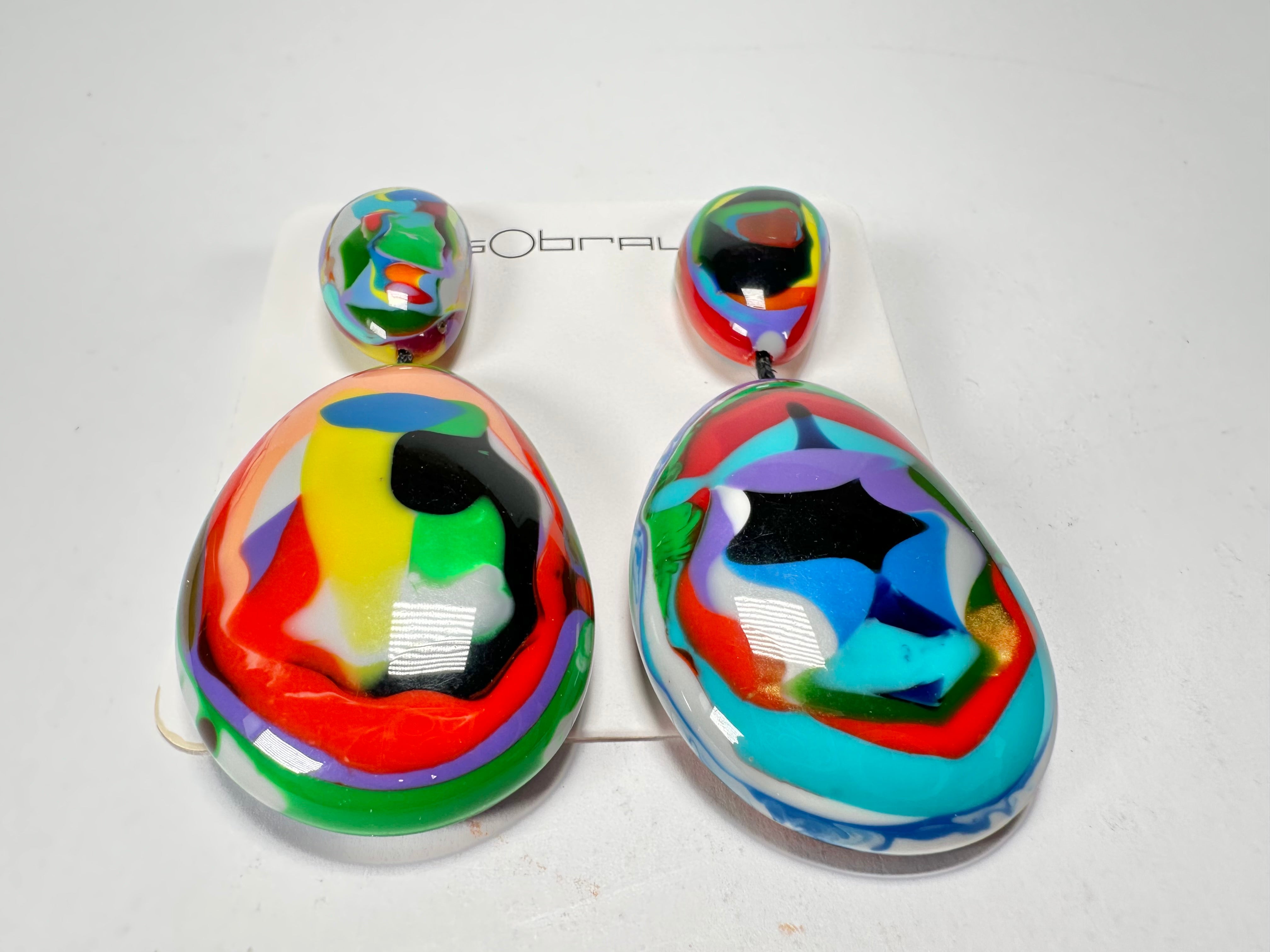 Sobral - Multi-Colour "Gabriele" Resin Earrings ( 003609 )