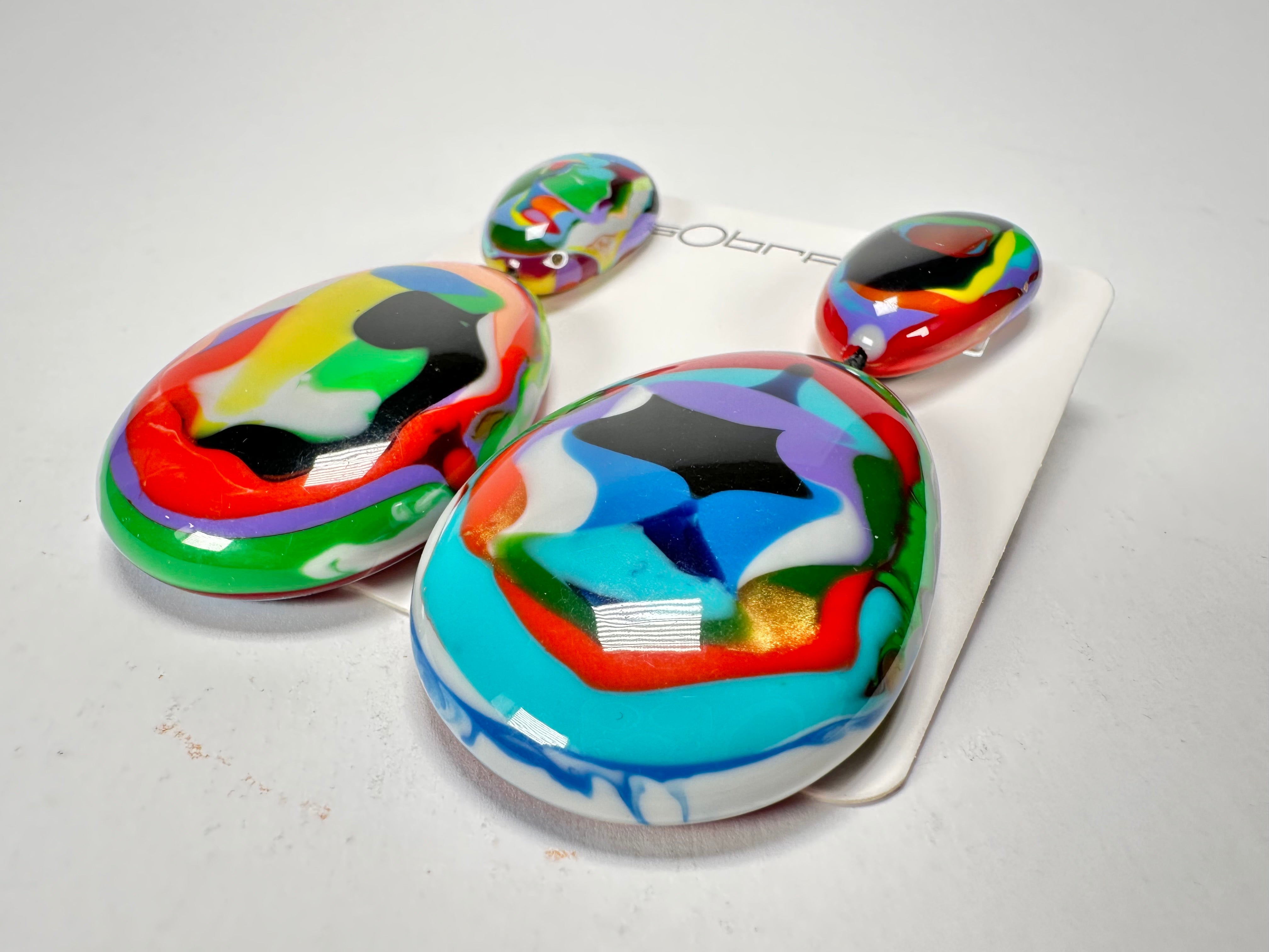 Sobral - Multi-Colour "Gabriele" Resin Earrings ( 003609 )