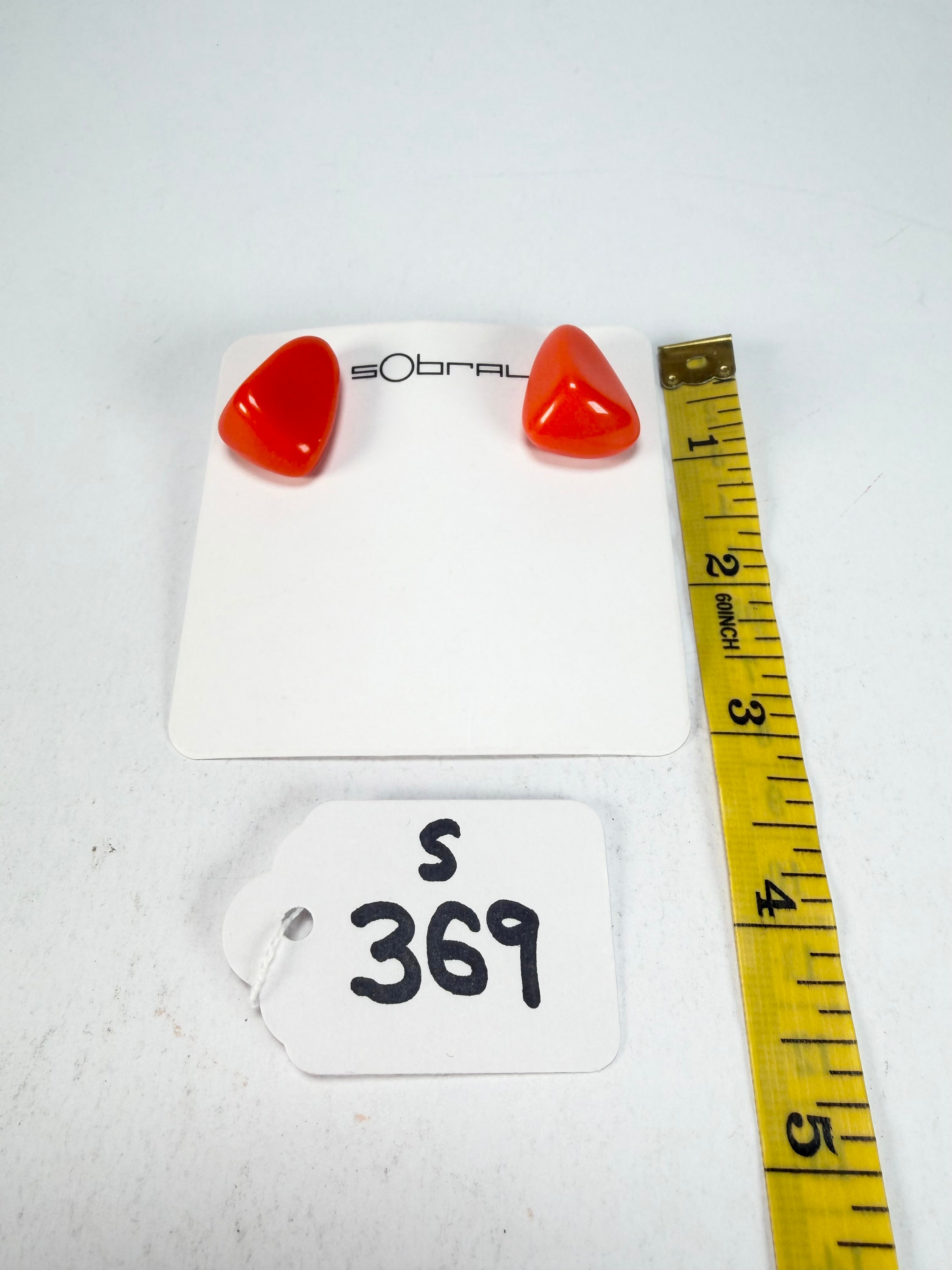 Sobral - Fuego "Pequeno Diamante" Resin Earrings ( 003600 )