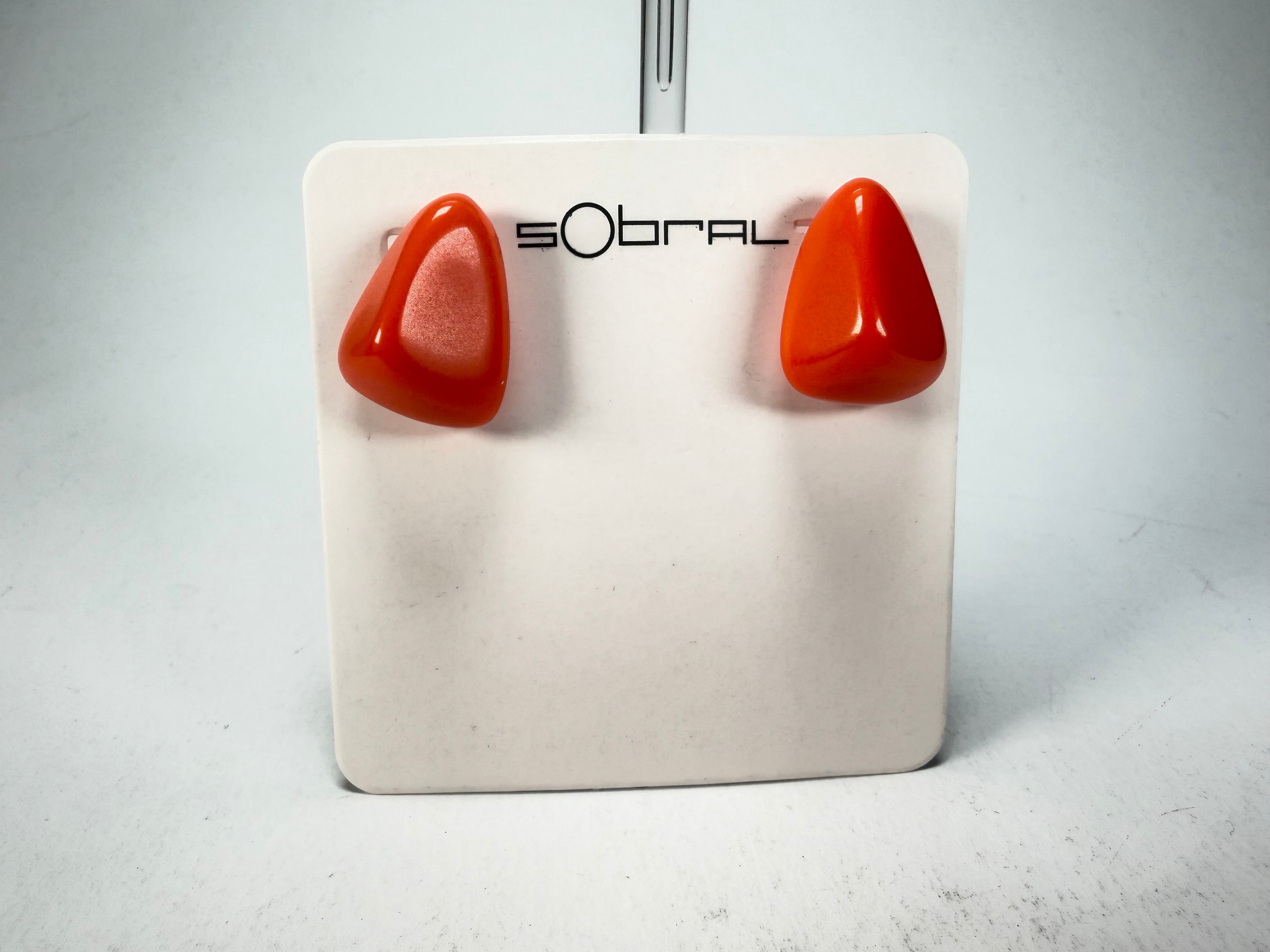 Sobral - Fuego "Pequeno Diamante" Resin Earrings ( 003600 )