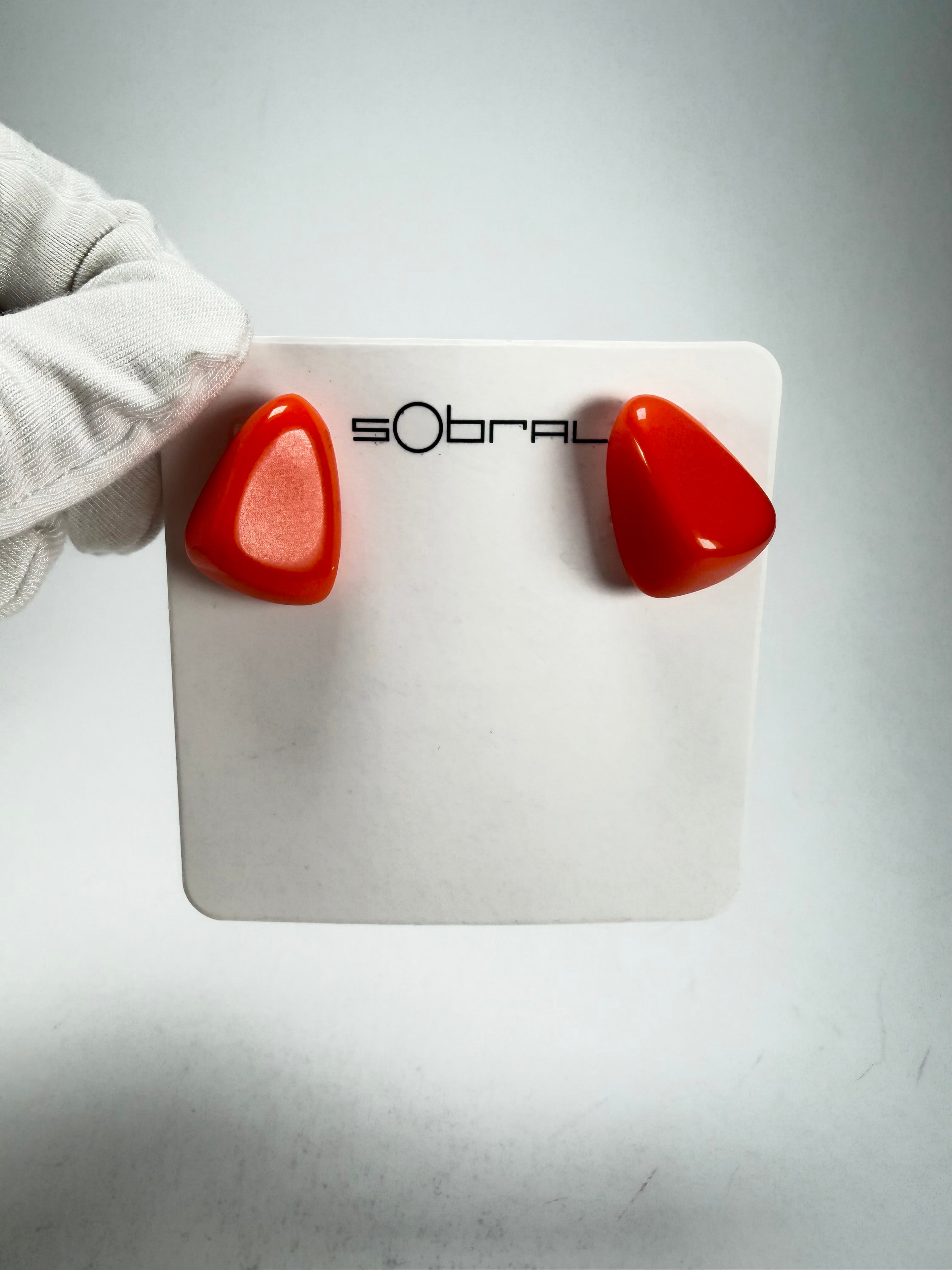 Sobral - Fuego "Pequeno Diamante" Resin Earrings ( 003600 )