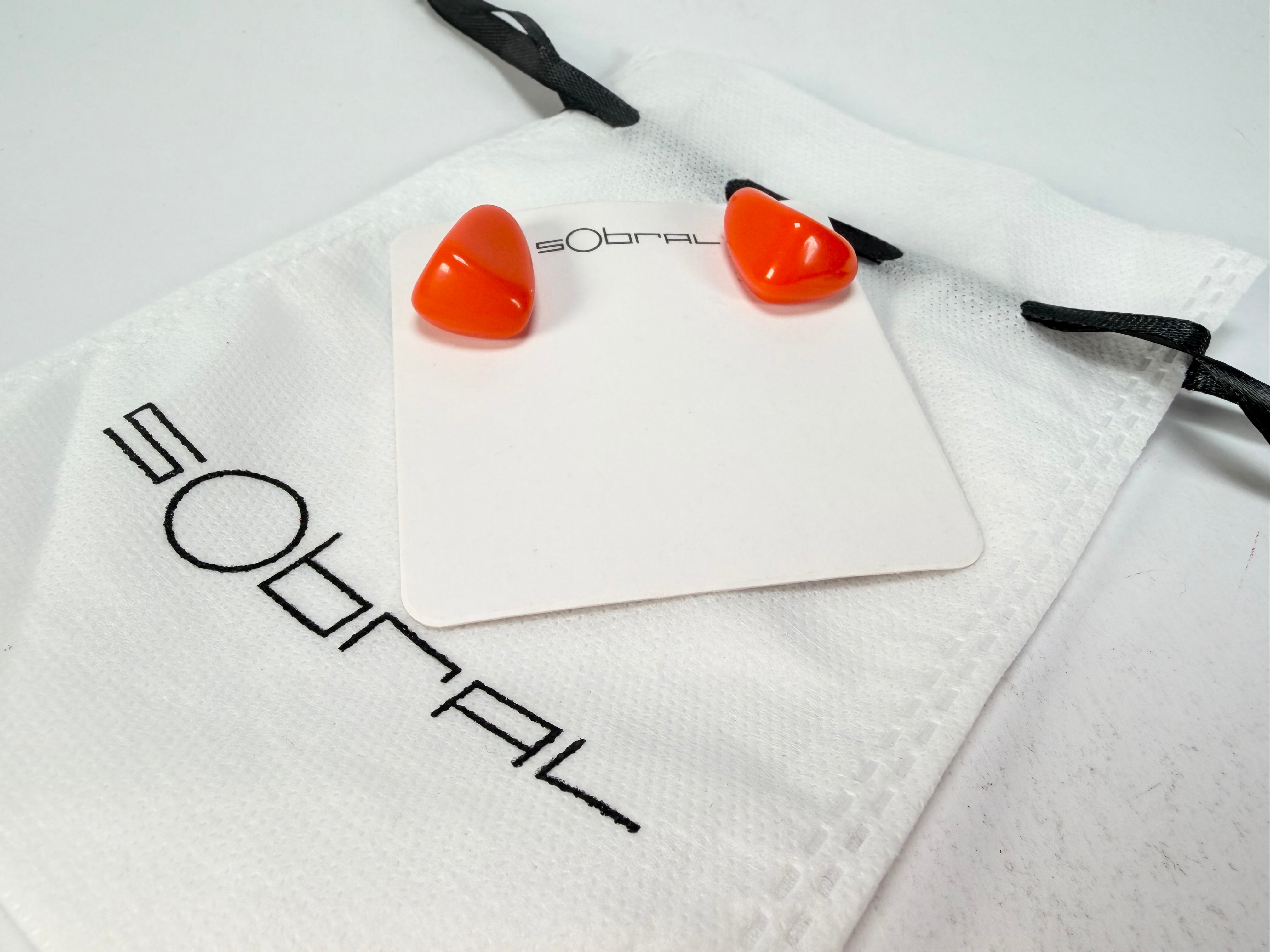 Sobral - Fuego "Pequeno Diamante" Resin Earrings ( 003600 )