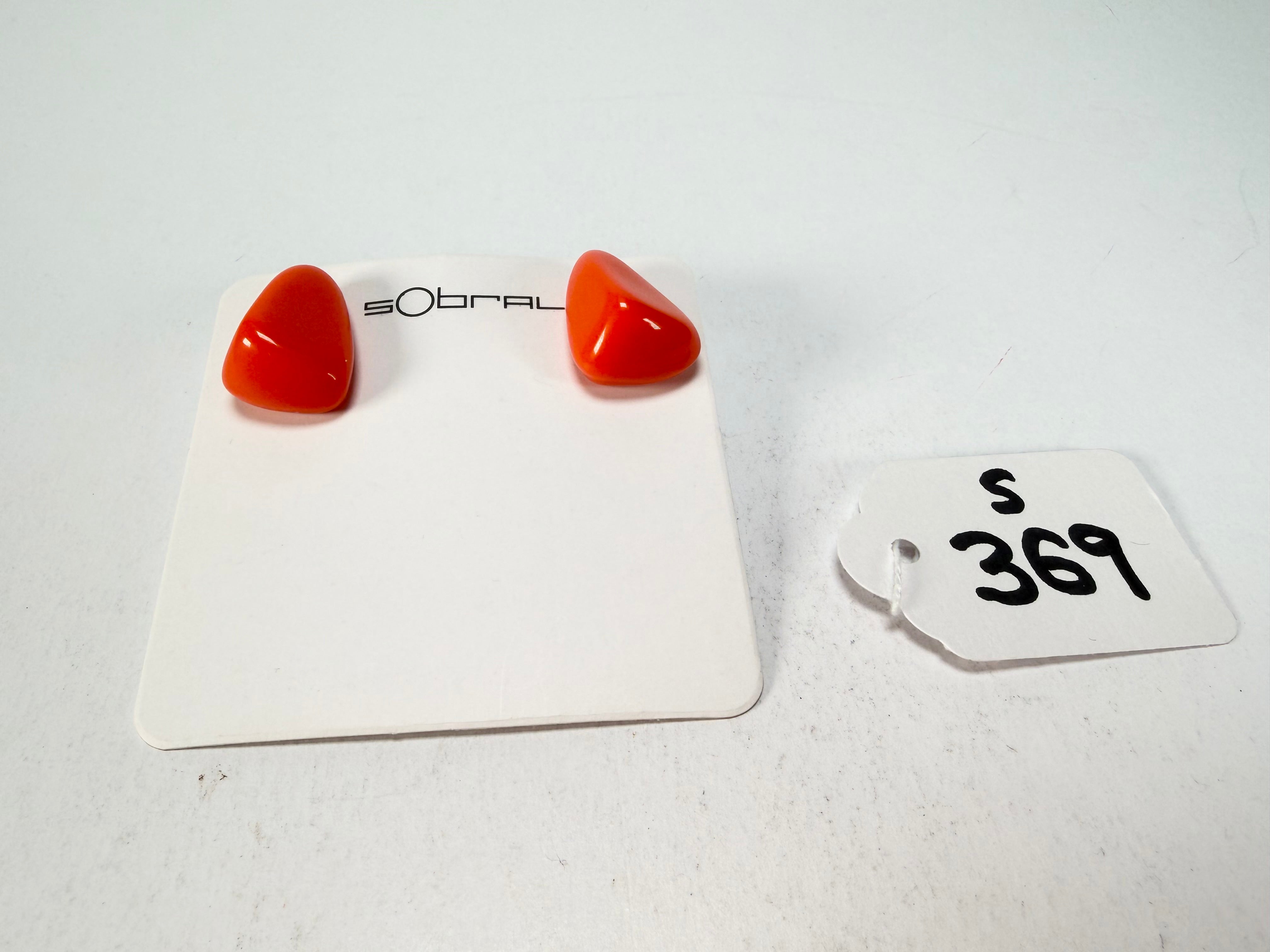 Sobral - Fuego "Pequeno Diamante" Resin Earrings ( 003600 )