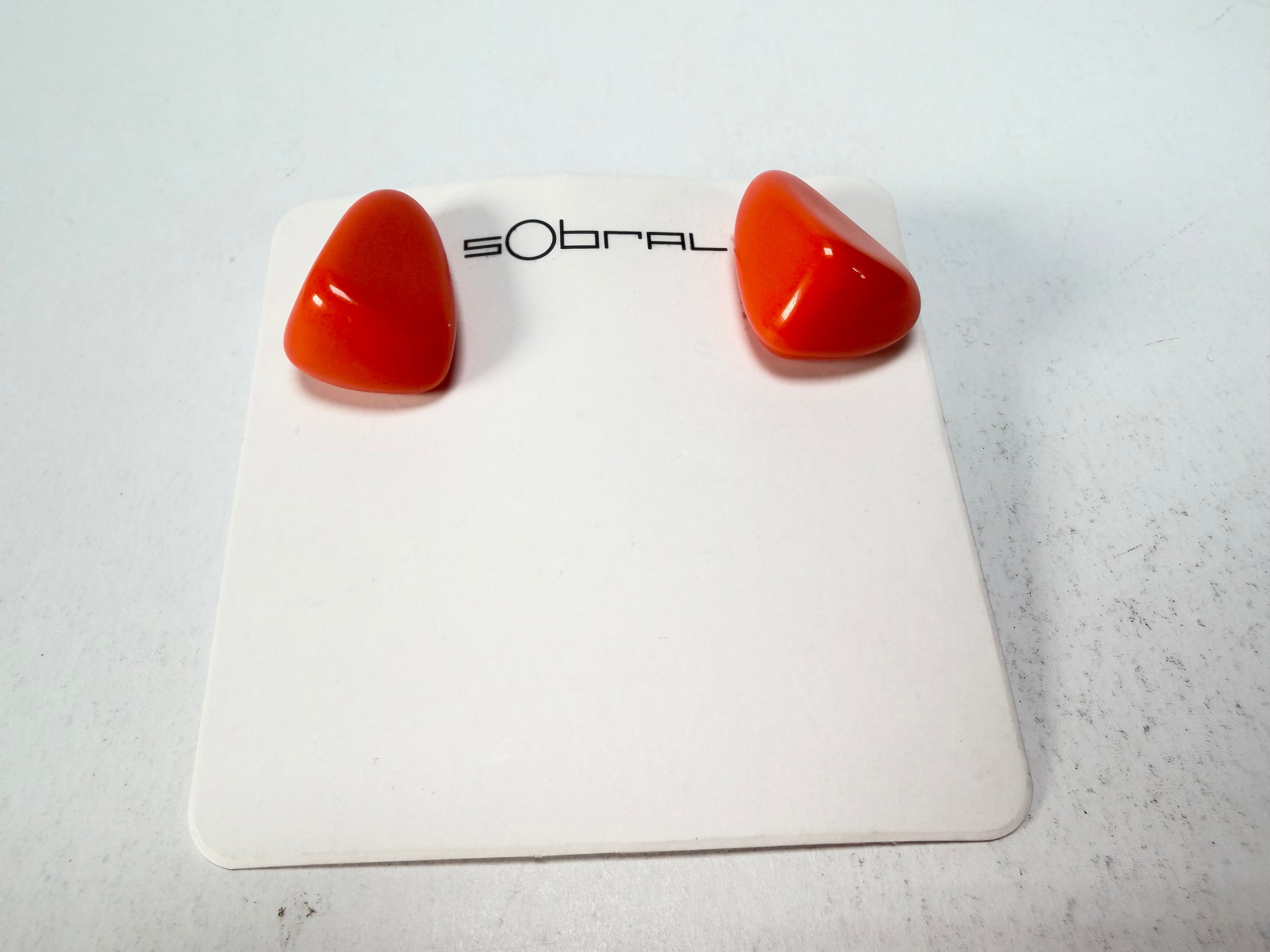 Sobral - Fuego "Pequeno Diamante" Resin Earrings ( 003600 )